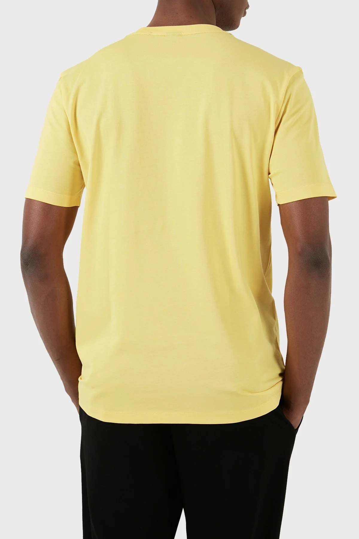 Boss Pamuklu Regular Fit Bisiklet Yaka Erkek T Shirt 50468347 755 SARI - 8