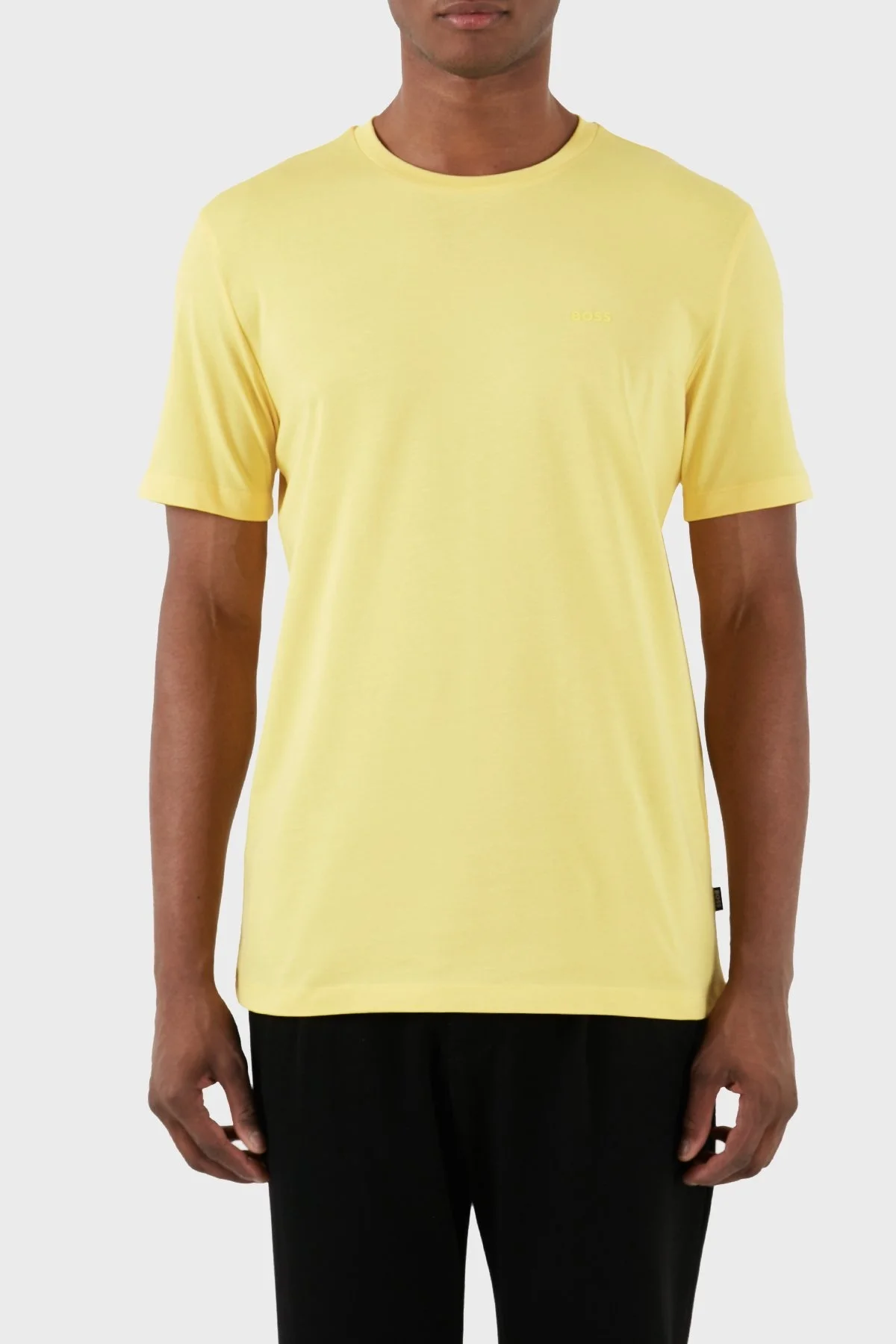 Boss Pamuklu Regular Fit Bisiklet Yaka Erkek T Shirt 50468347 755 SARI - 9