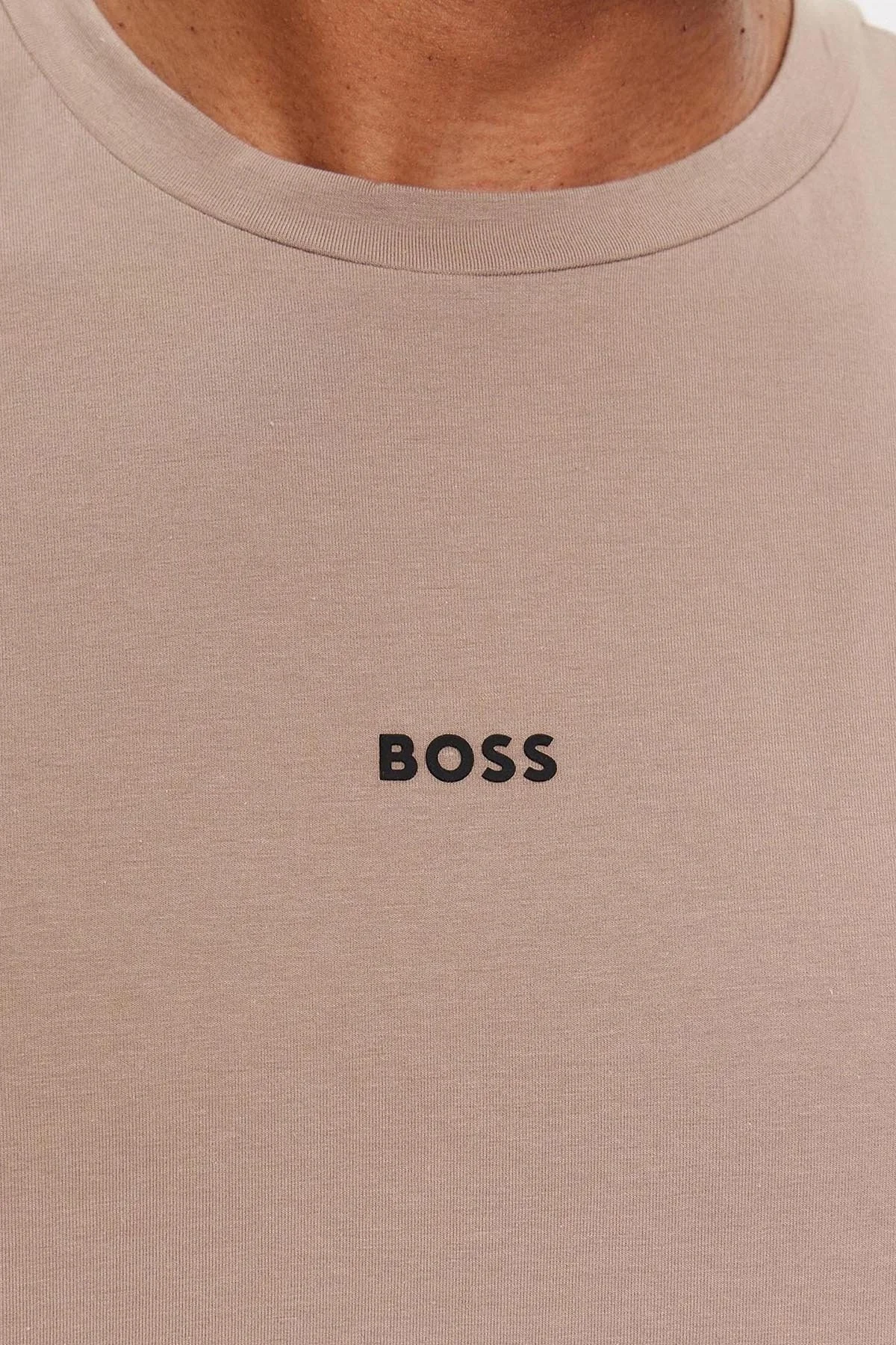 Boss Pamuklu Regular Fit Bisiklet Yaka Erkek T Shirt 50473278 246 SÜTLÜ KAHVE - 4