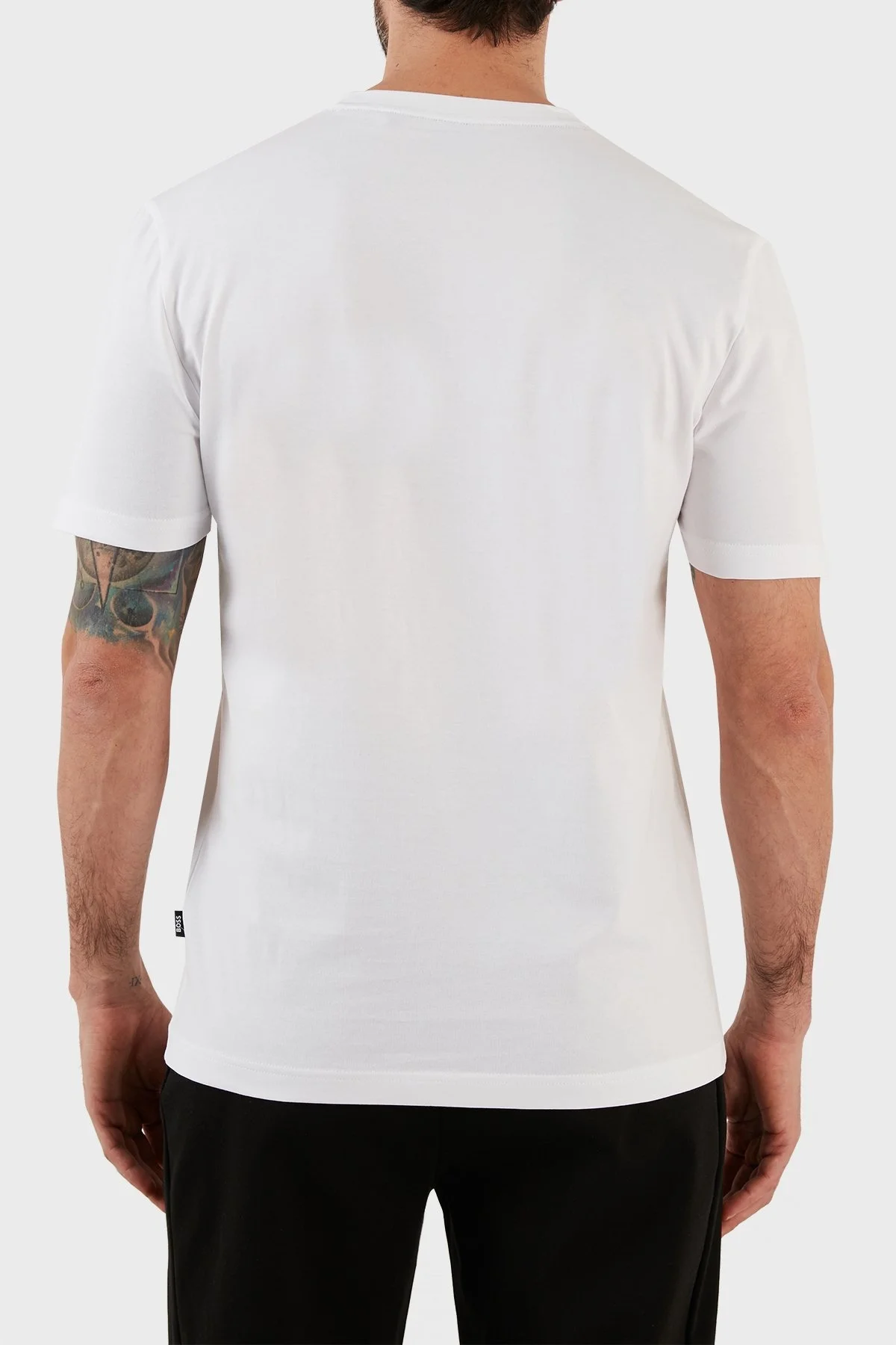 Boss Pamuklu Regular Fit Bisiklet Yaka Erkek T Shirt 50481611 100 BEYAZ - 6