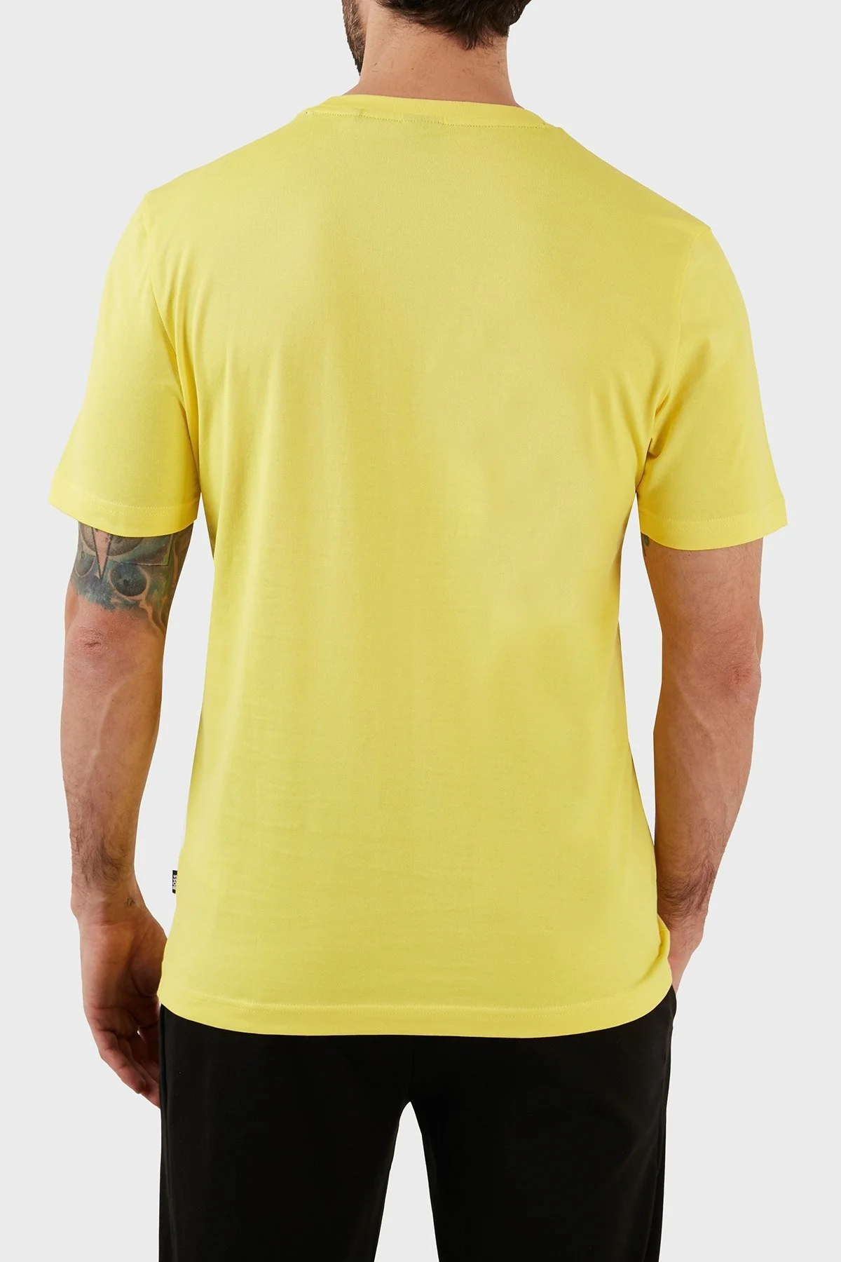 Boss Pamuklu Regular Fit Bisiklet Yaka Erkek T Shirt 50481611 731 SARI - 6