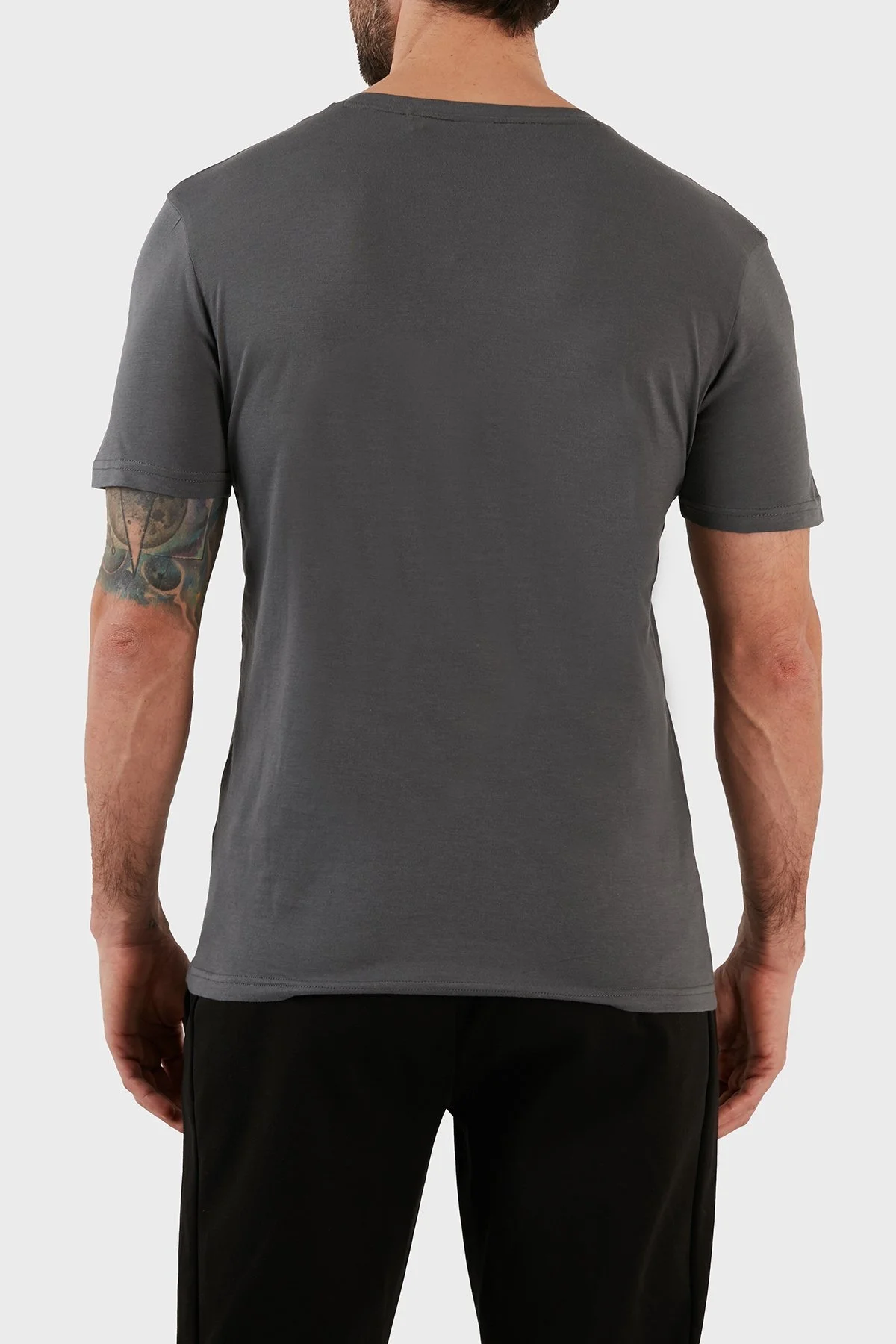 Boss Pamuklu Regular Fit Bisiklet Yaka Erkek T Shirt 50481923 023 ANTRASİT - 6