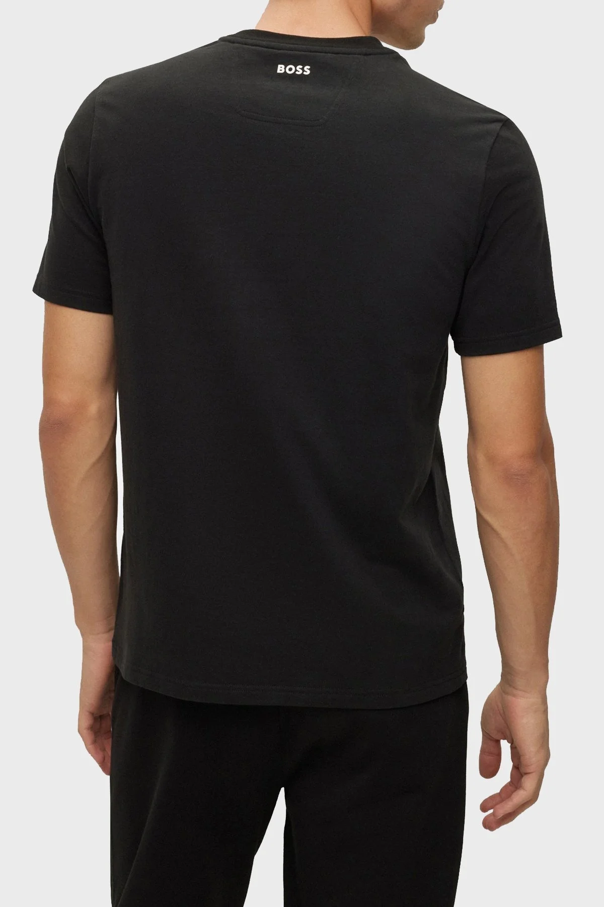 Boss Pamuklu Regular Fit Bisiklet Yaka Erkek T Shirt 50483768 001 SİYAH - 3