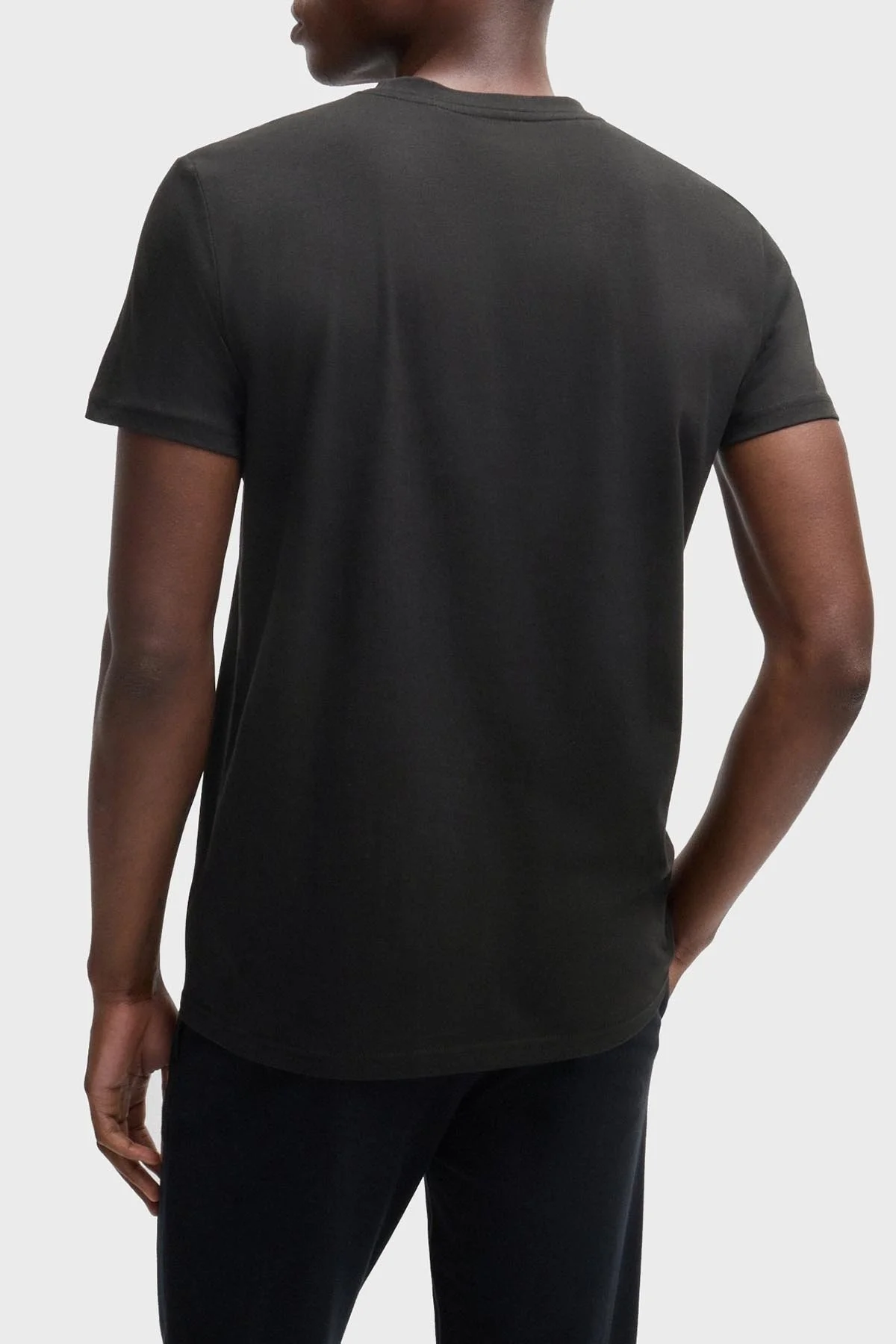 Boss Pamuklu Regular Fit Bisiklet Yaka Erkek T Shirt 50484328 006 SİYAH - 2