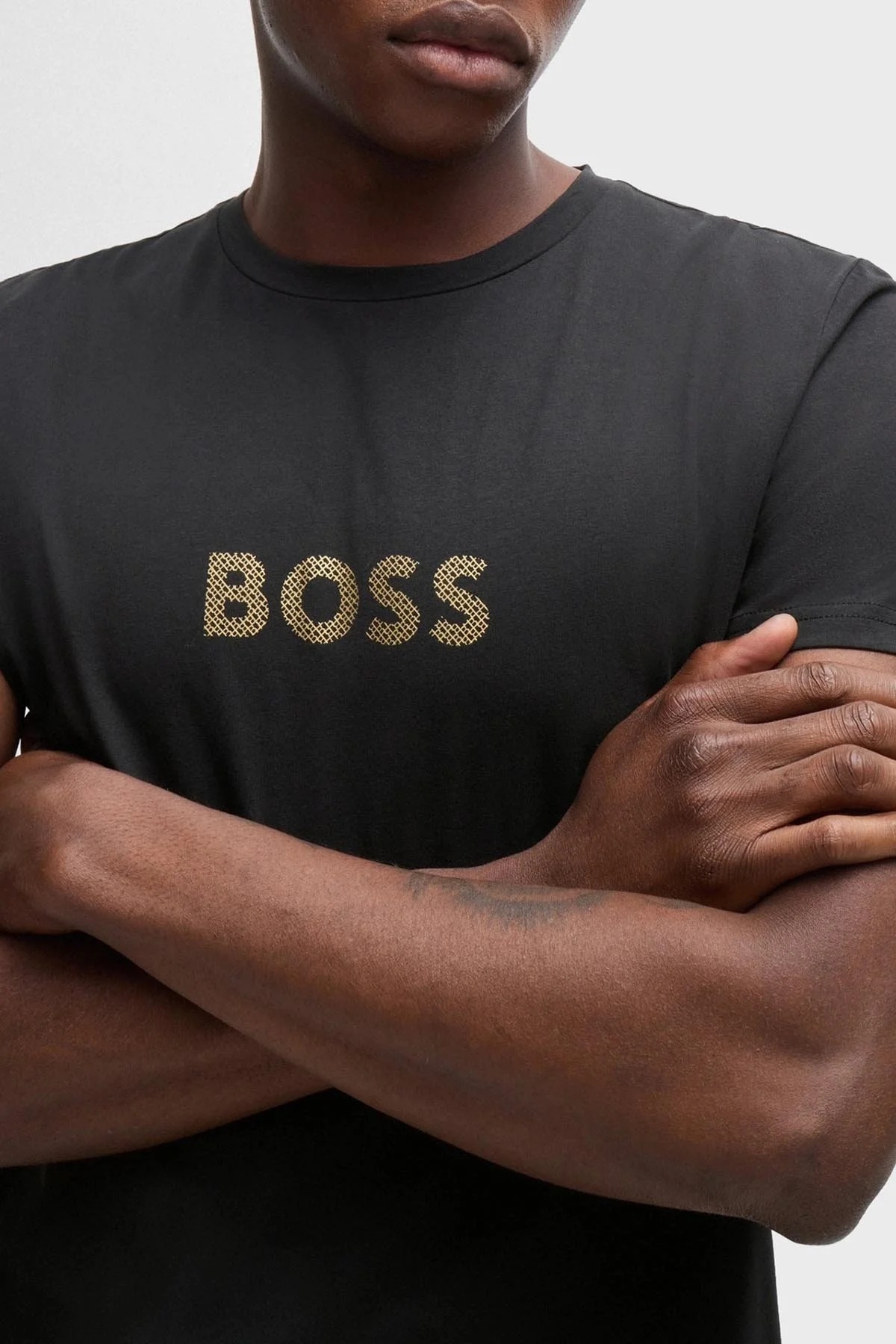 Boss Pamuklu Regular Fit Bisiklet Yaka Erkek T Shirt 50484328 006 SİYAH - 3