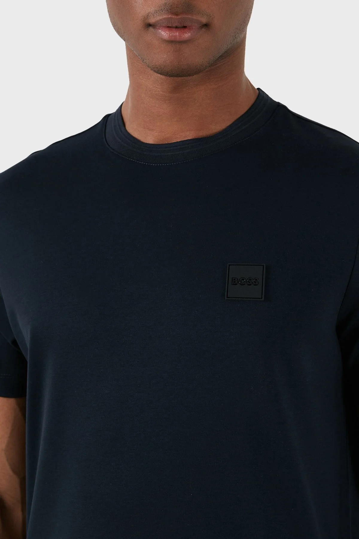 Boss Pamuklu Regular Fit Bisiklet Yaka Erkek T Shirt 50485158 405 LACİVERT - 12