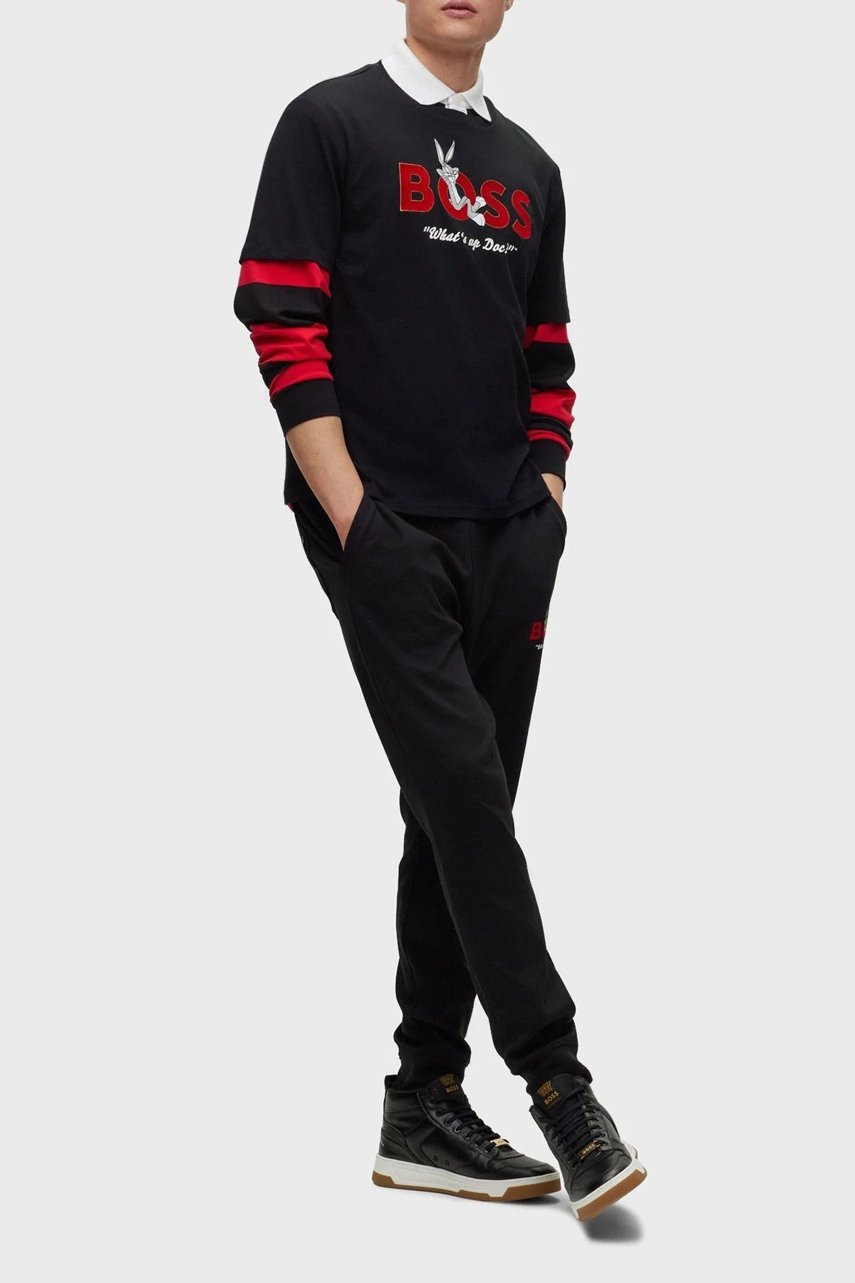 Boss Pamuklu Regular Fit Bisiklet Yaka Erkek T Shirt 50485386 001 SİYAH - 2