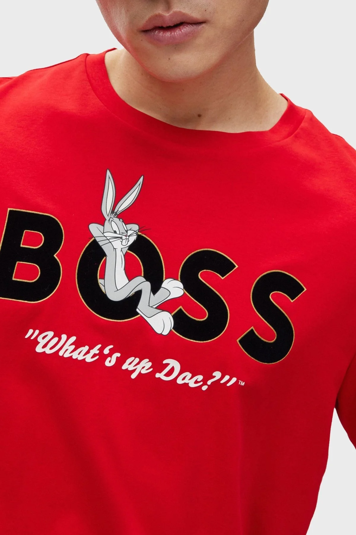 Boss Pamuklu Regular Fit Bisiklet Yaka Erkek T Shirt 50485386 623 KIRMIZI - 4