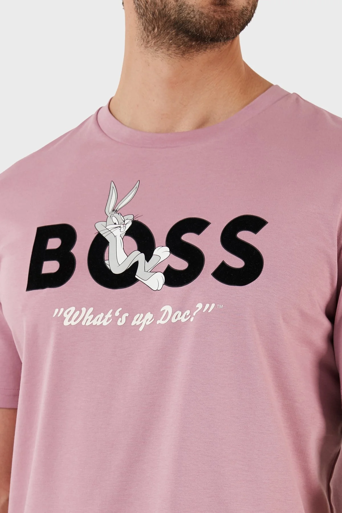 Boss Pamuklu Regular Fit Bisiklet Yaka Erkek T Shirt 50485386 686 GÜL KURUSU - 3