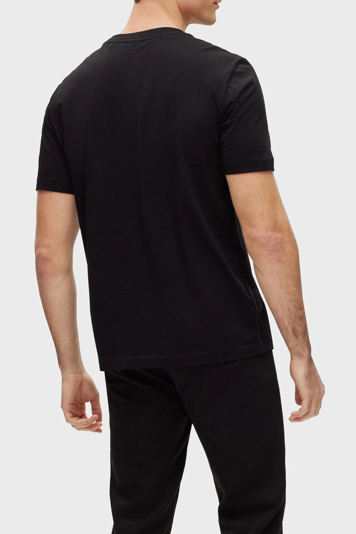 Boss Pamuklu Regular Fit Bisiklet Yaka Erkek T Shirt 50488785 001 SİYAH - 2