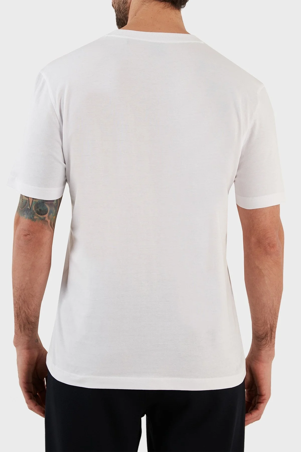 Boss Pamuklu Regular Fit Bisiklet Yaka Erkek T Shirt 50488785 100 BEYAZ - 5