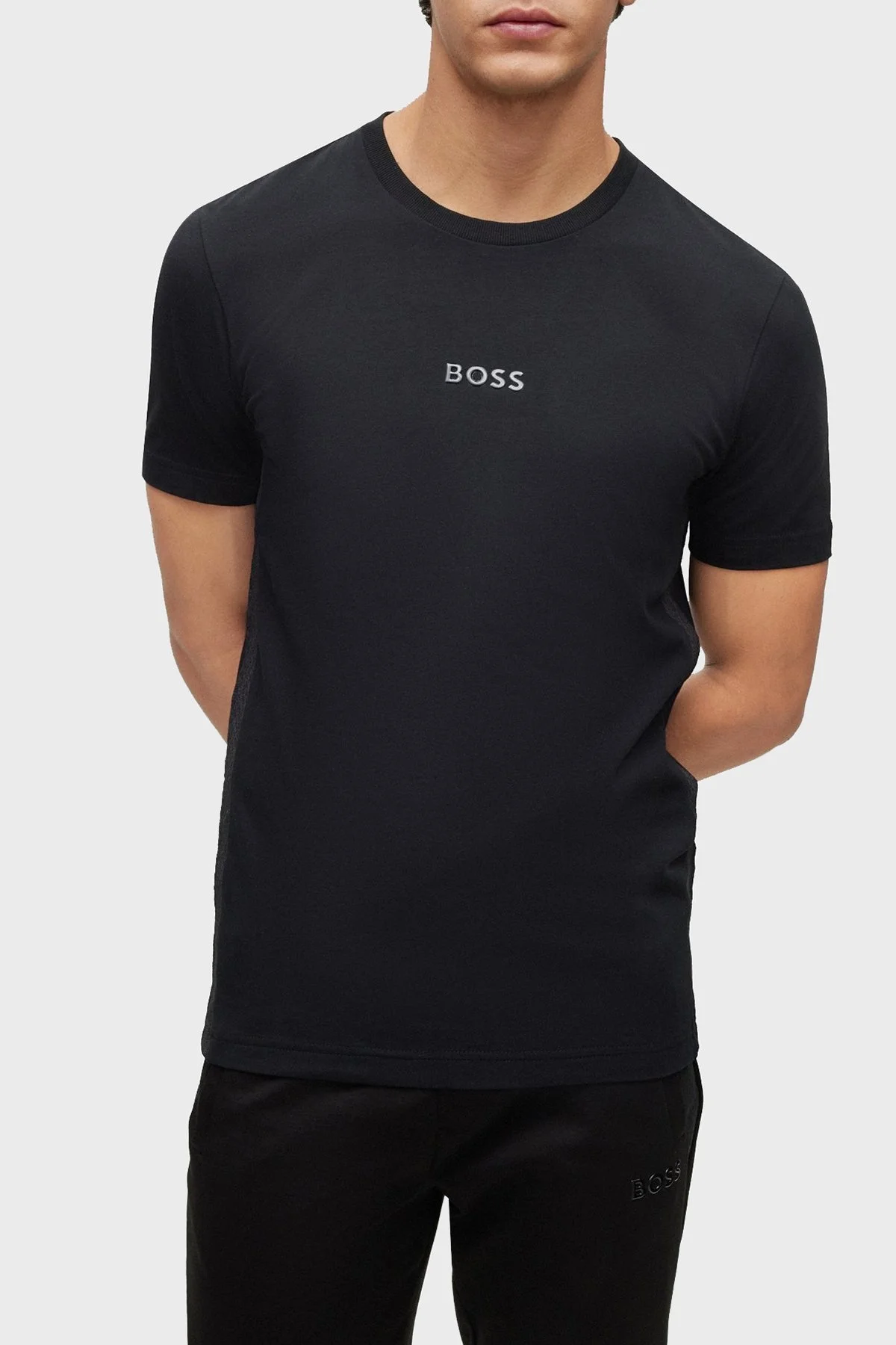 Boss Pamuklu Regular Fit Bisiklet Yaka Erkek T Shirt 50488794 001 SİYAH - 1