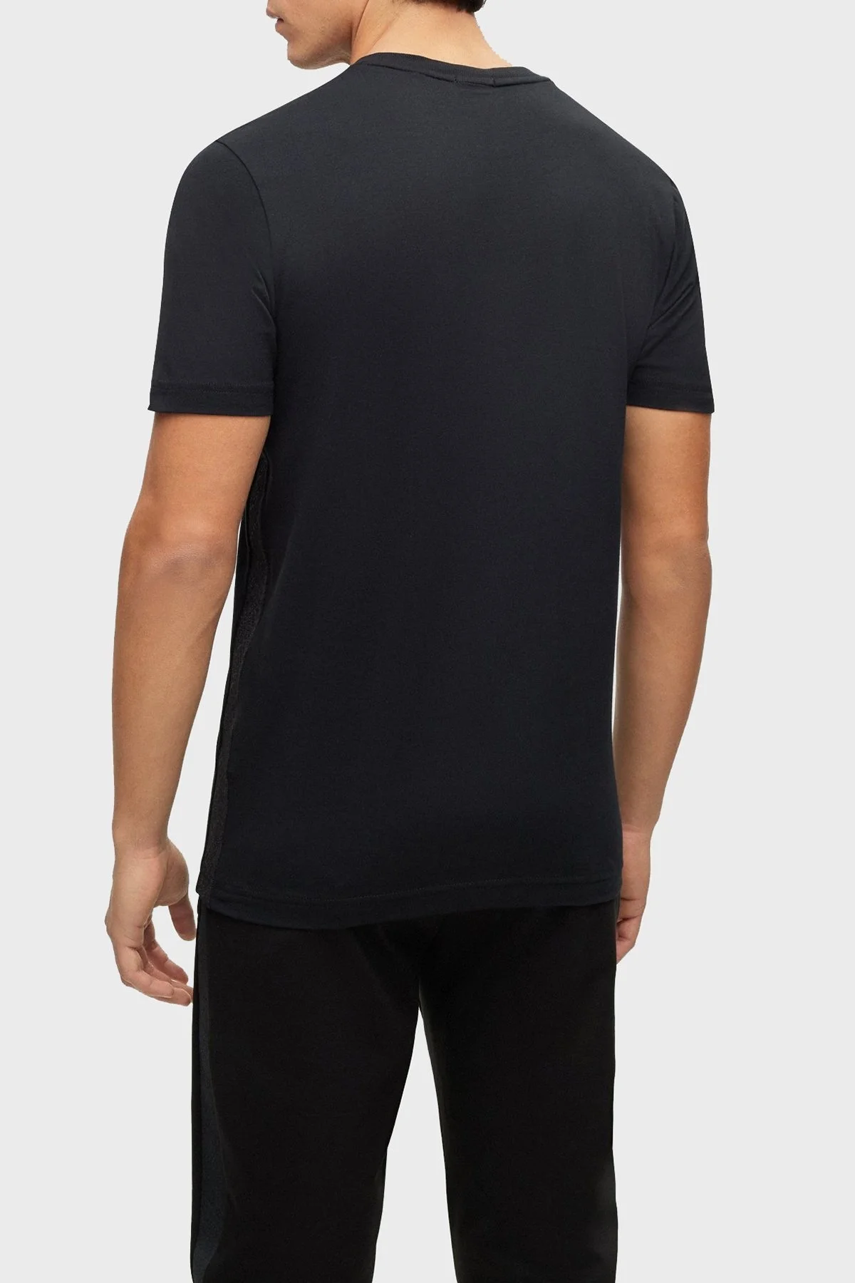 Boss Pamuklu Regular Fit Bisiklet Yaka Erkek T Shirt 50488794 001 SİYAH - 3