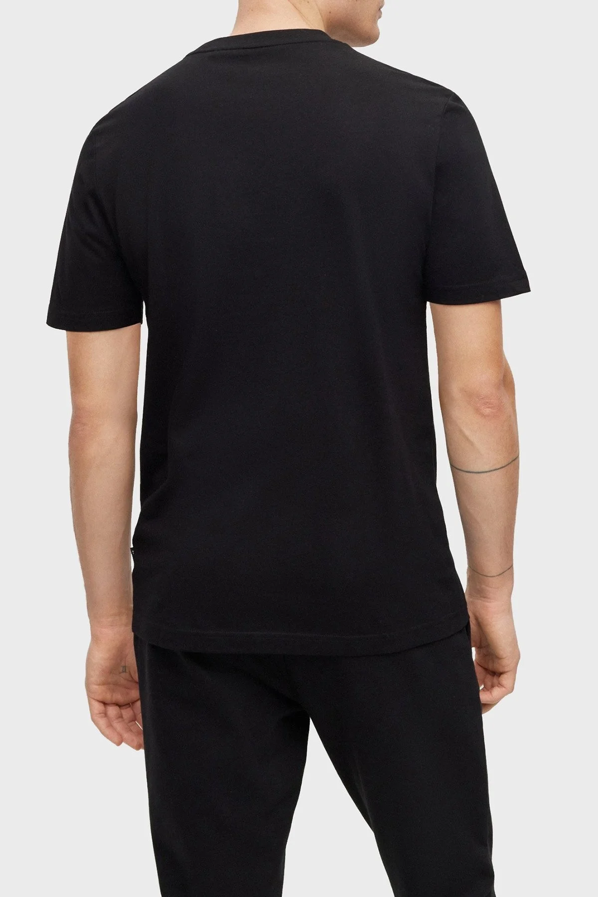 Boss Pamuklu Regular Fit Bisiklet Yaka Erkek T Shirt 50489334 001 SİYAH - 2