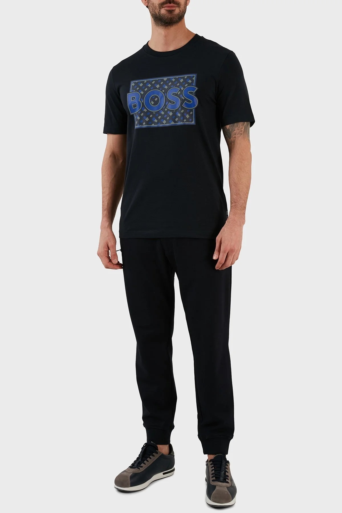 Boss Pamuklu Regular Fit Bisiklet Yaka Erkek T Shirt 50489334 404 LACİVERT - 3