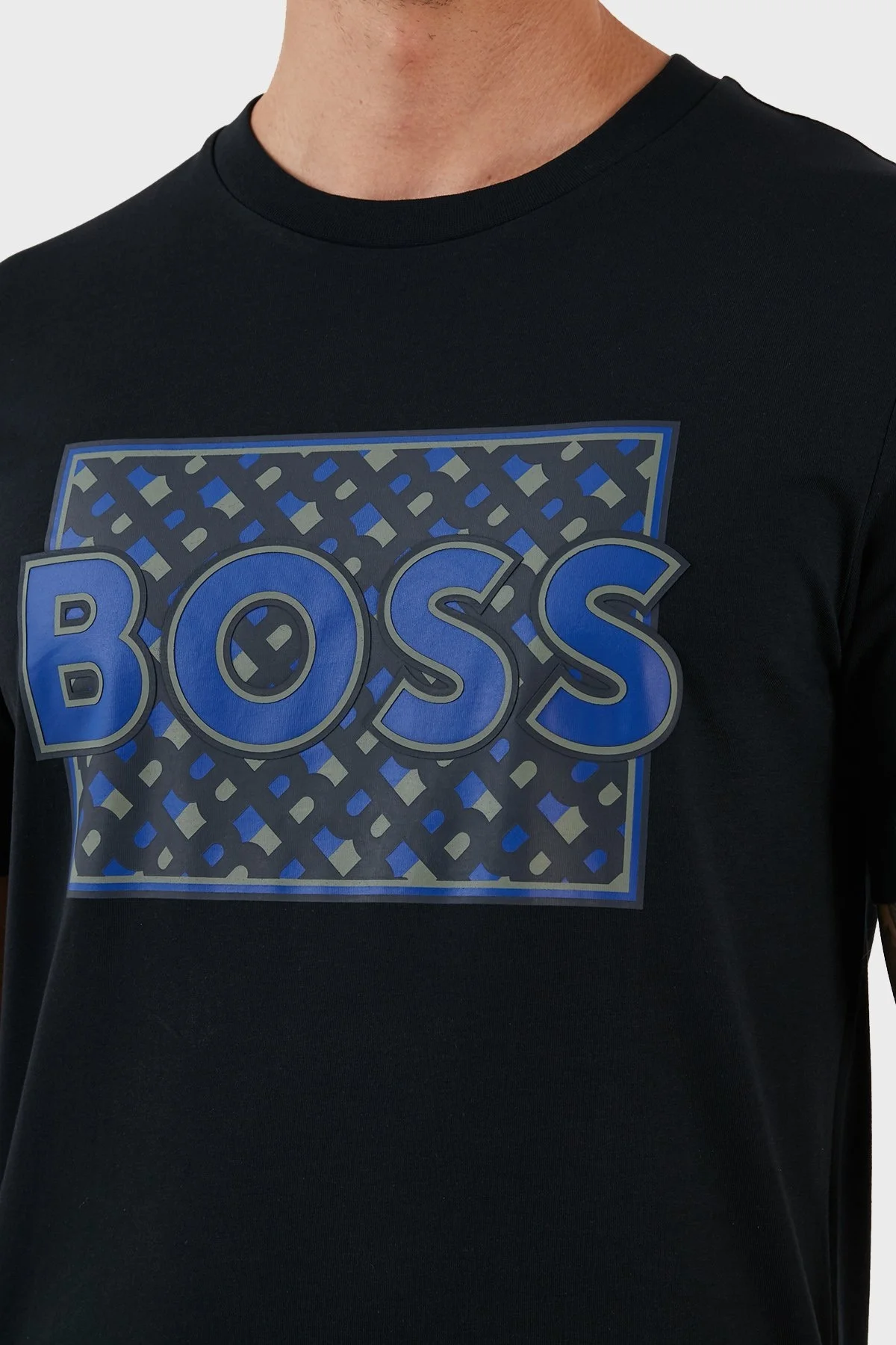 Boss Pamuklu Regular Fit Bisiklet Yaka Erkek T Shirt 50489334 404 LACİVERT - 5