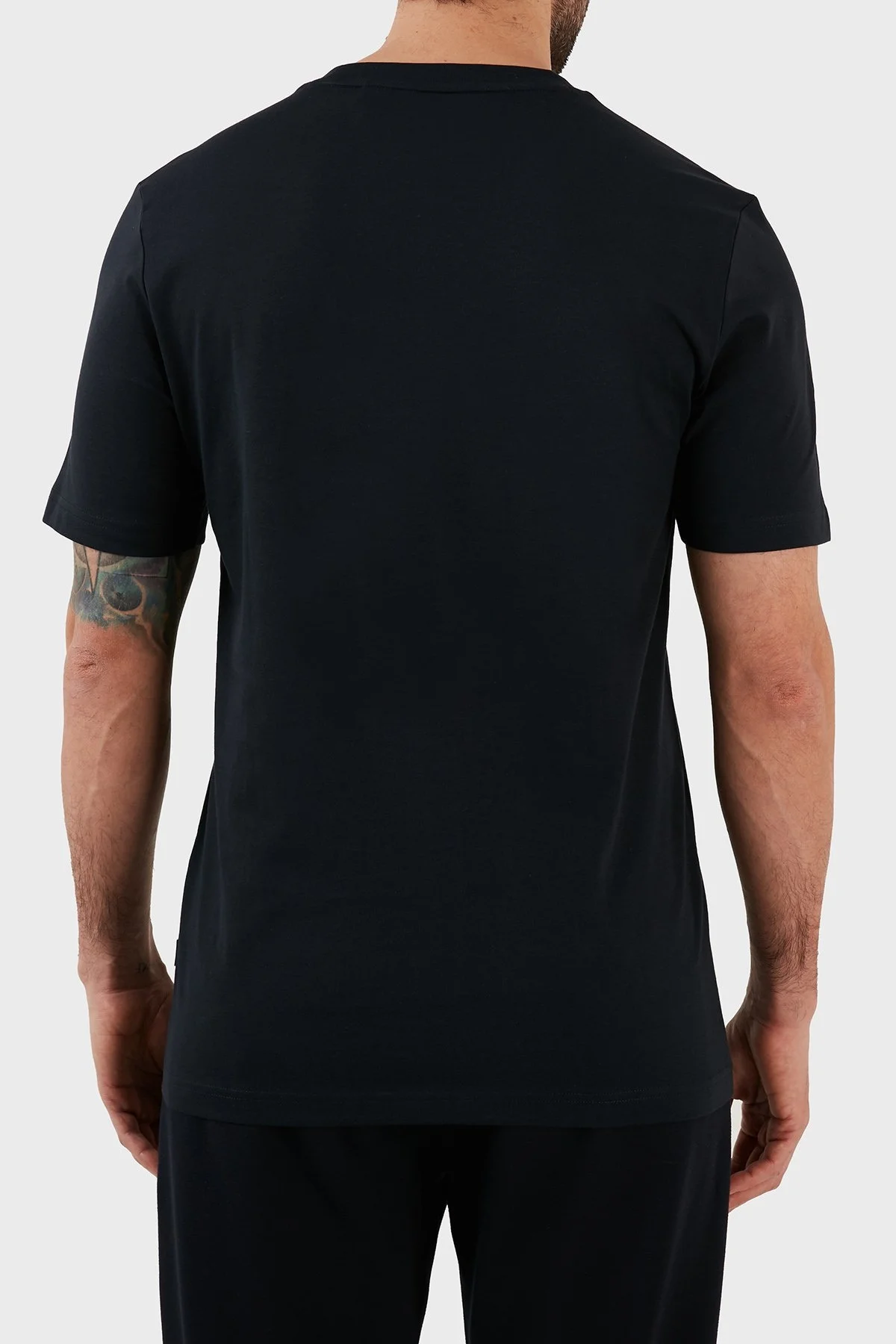 Boss Pamuklu Regular Fit Bisiklet Yaka Erkek T Shirt 50489334 404 LACİVERT - 6