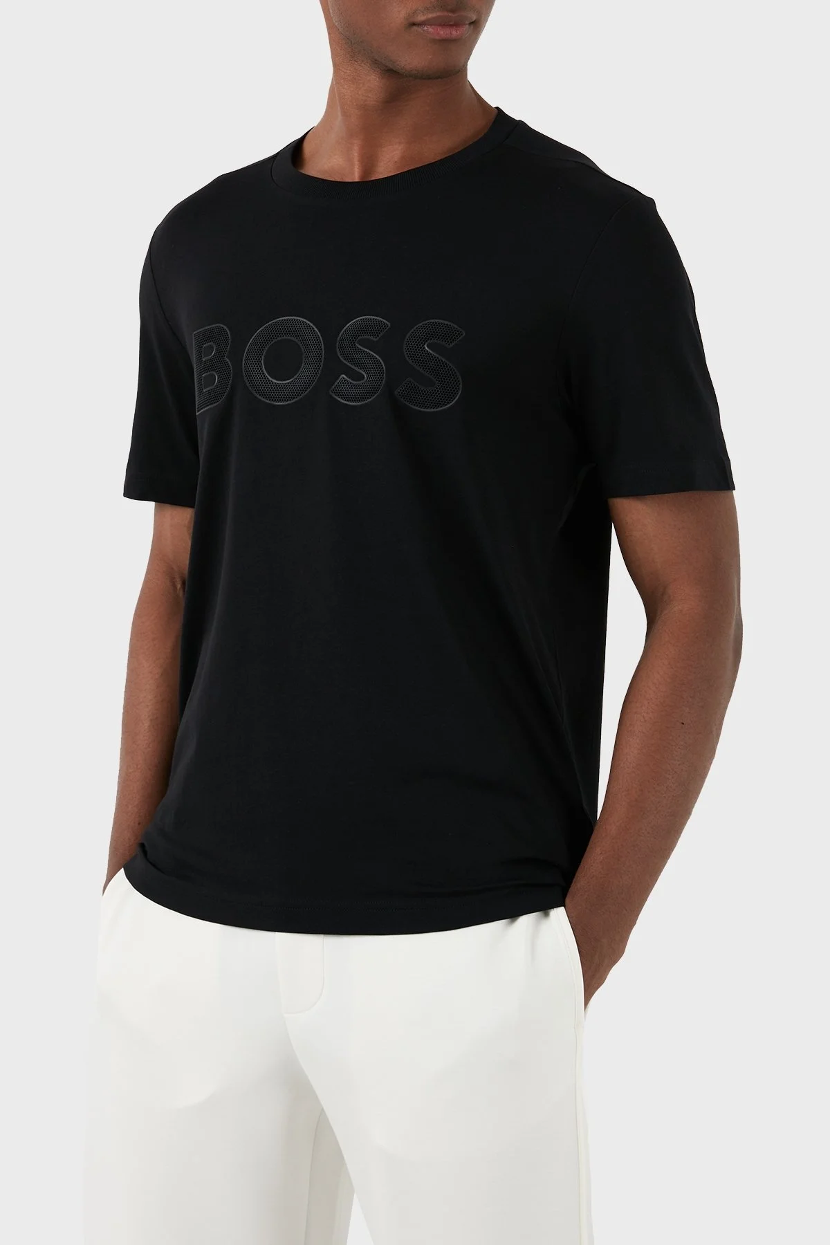 Boss Pamuklu Regular Fit Bisiklet Yaka Erkek T Shirt 50512866 001 SİYAH - 7