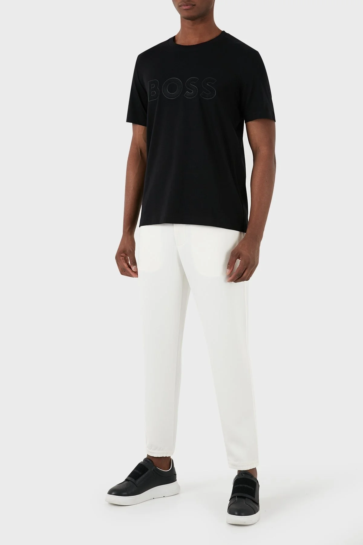 Boss Pamuklu Regular Fit Bisiklet Yaka Erkek T Shirt 50512866 001 SİYAH - 11