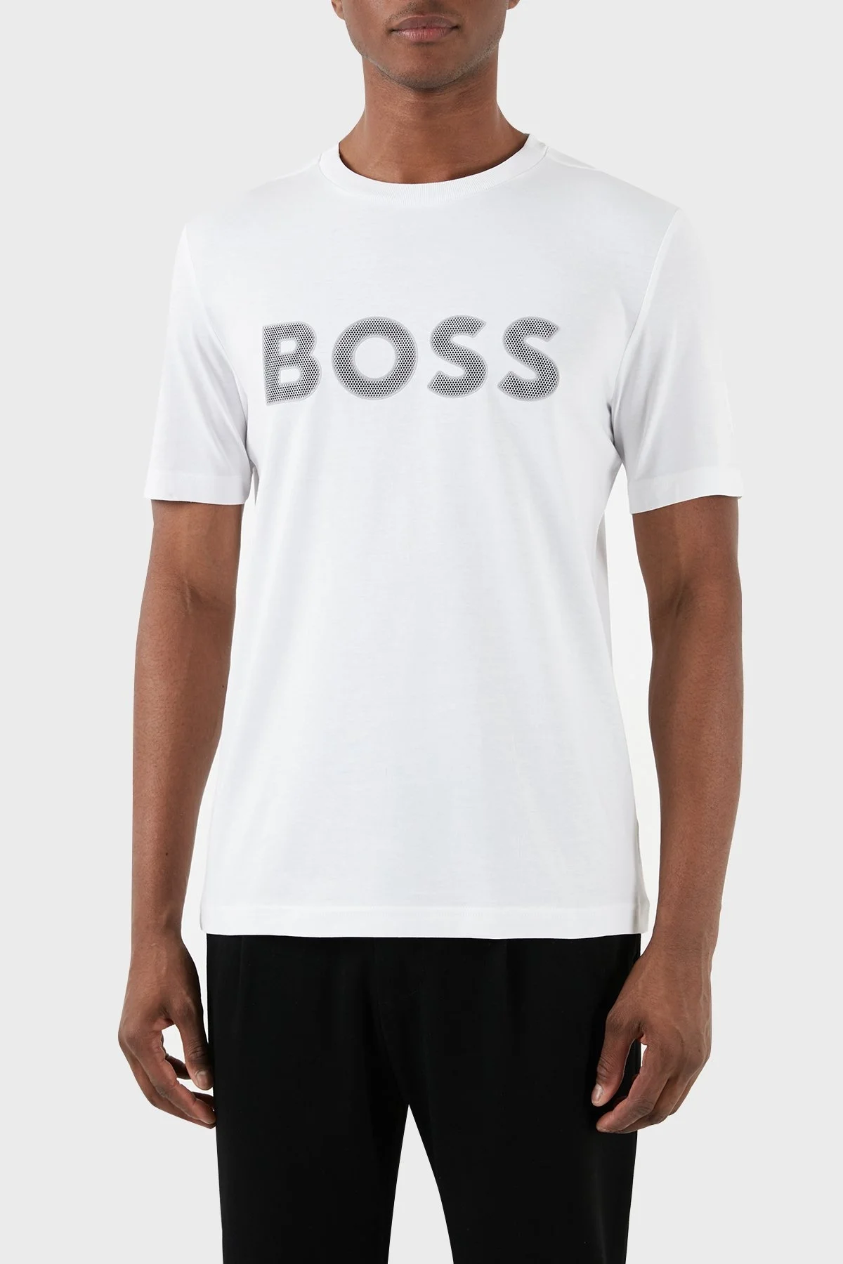 Boss Pamuklu Regular Fit Bisiklet Yaka Erkek T Shirt 50512866 100 BEYAZ - 5