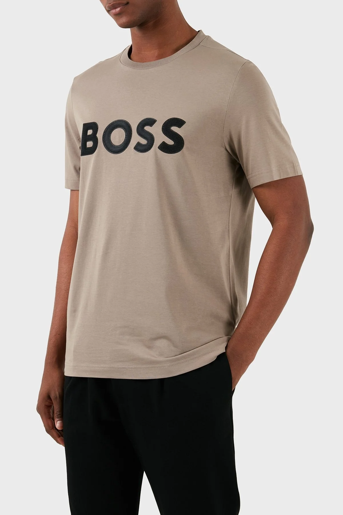 Boss Pamuklu Regular Fit Bisiklet Yaka Erkek T Shirt 50512866 334 HAKİ - 1