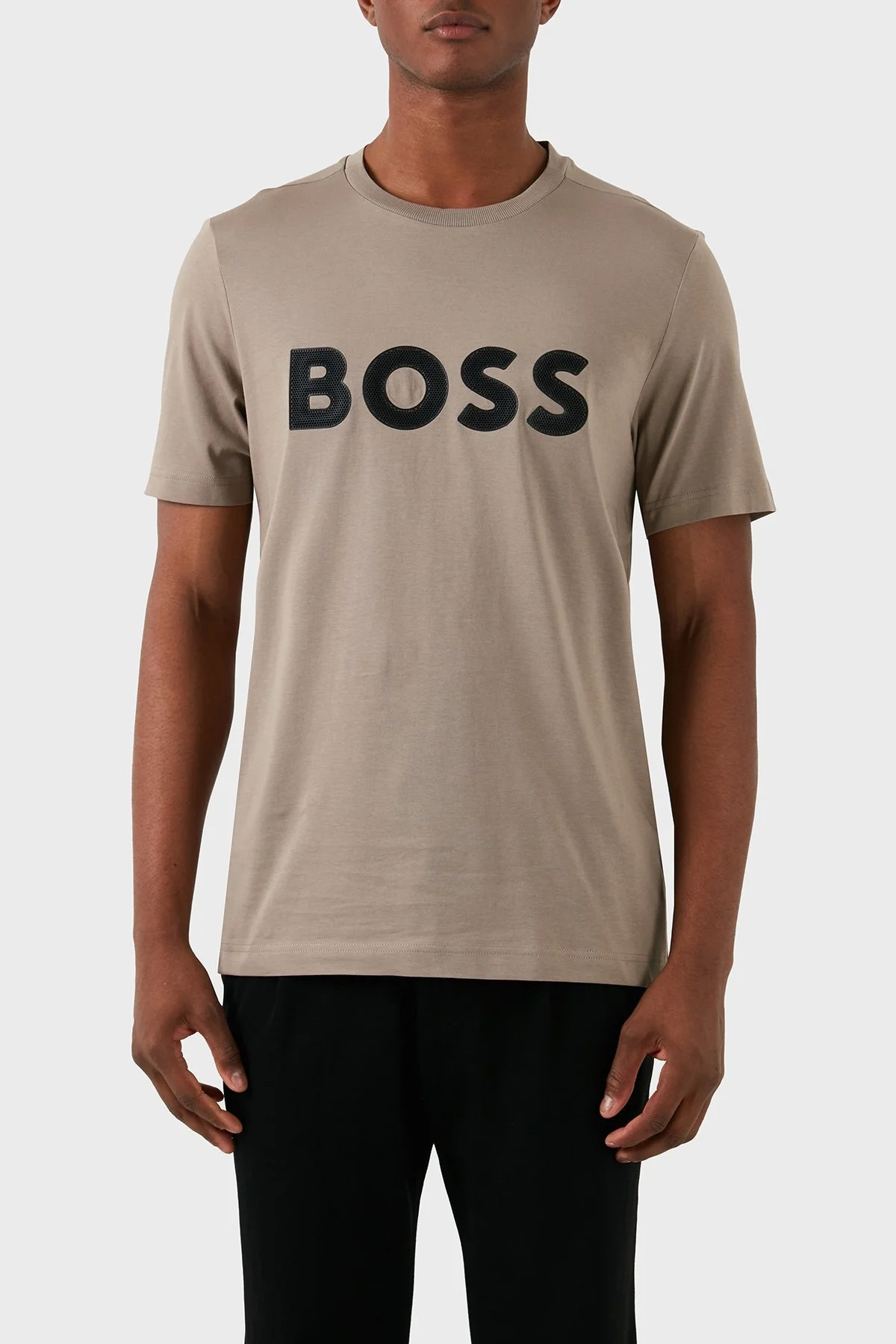 Boss Pamuklu Regular Fit Bisiklet Yaka Erkek T Shirt 50512866 334 HAKİ - 2