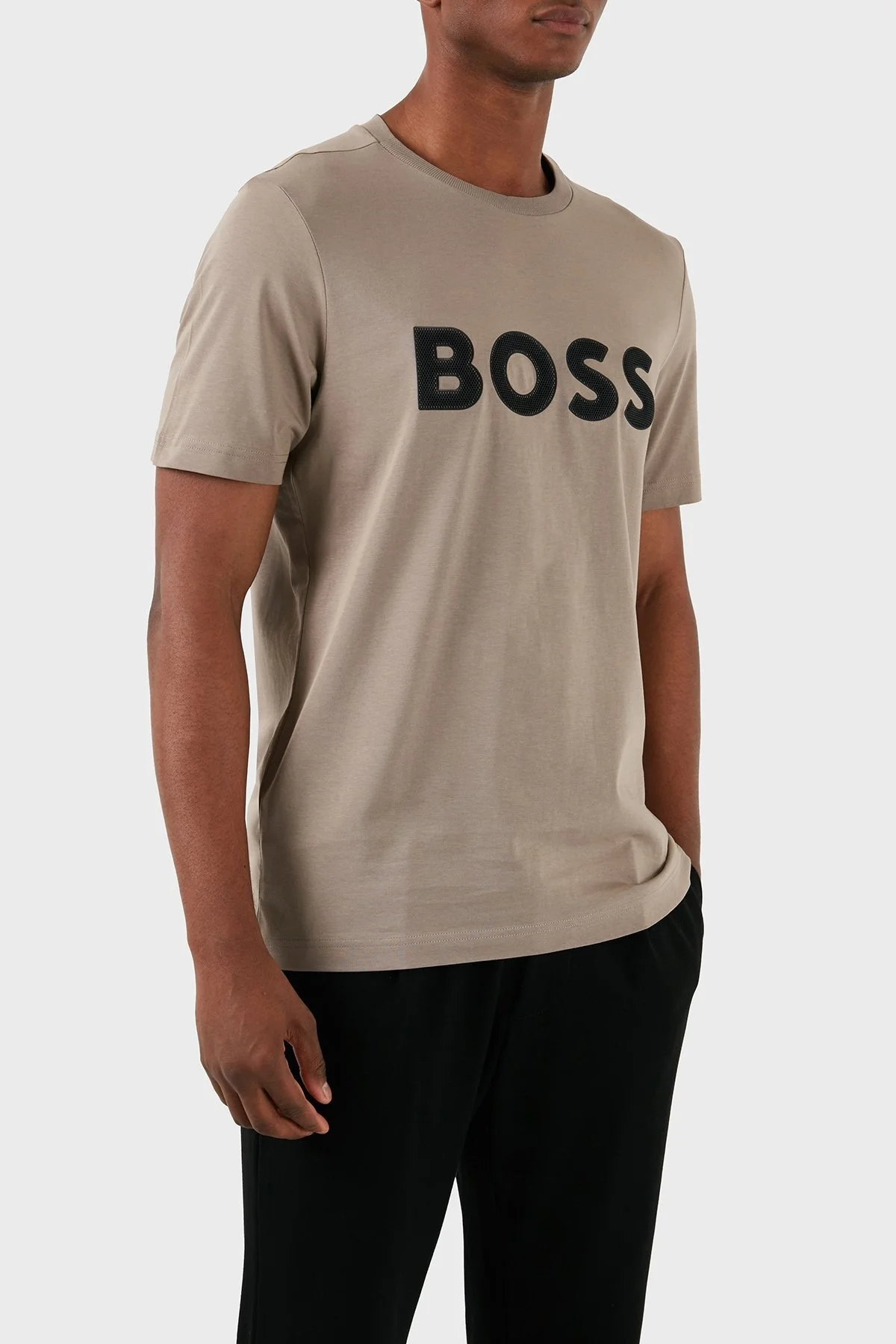 Boss Pamuklu Regular Fit Bisiklet Yaka Erkek T Shirt 50512866 334 HAKİ - 4