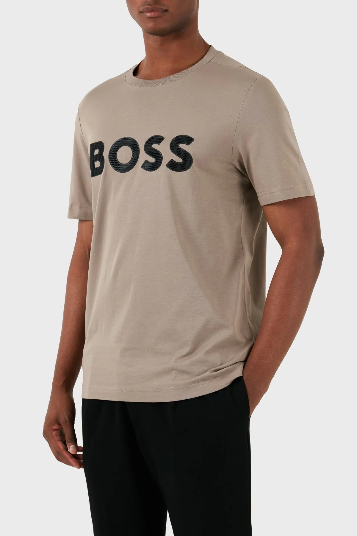 Boss Pamuklu Regular Fit Bisiklet Yaka Erkek T Shirt 50512866 334 HAKİ - 5