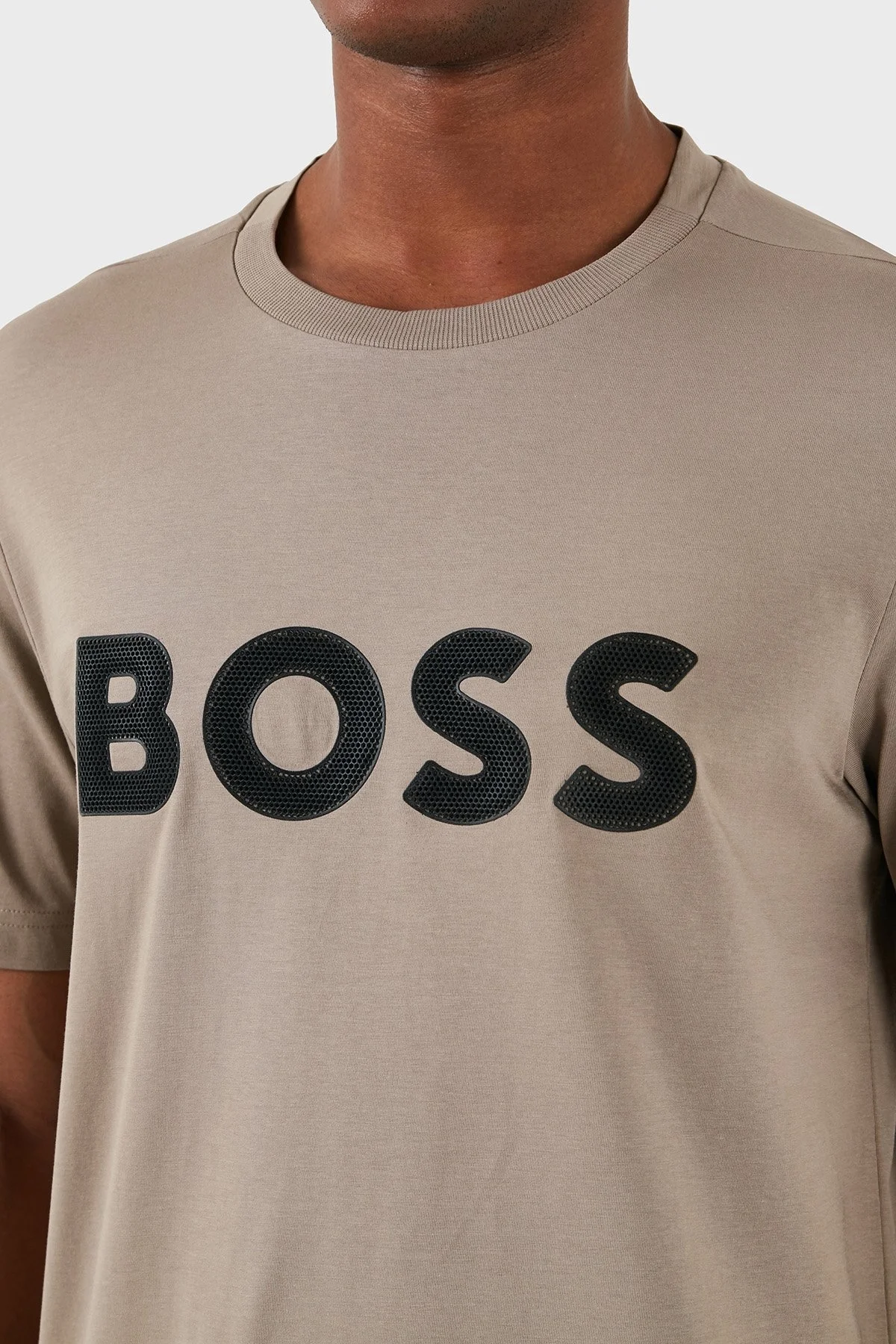 Boss Pamuklu Regular Fit Bisiklet Yaka Erkek T Shirt 50512866 334 HAKİ - 6