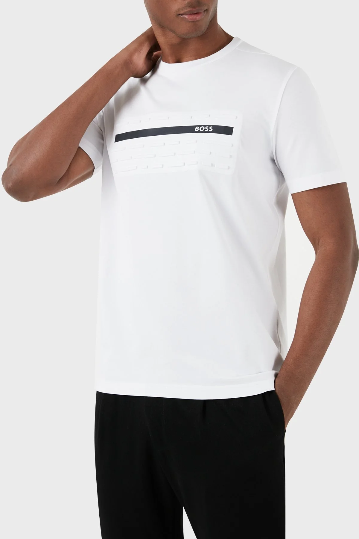 Boss Pamuklu Regular Fit Bisiklet Yaka Erkek T Shirt 50513010 100 BEYAZ - 1