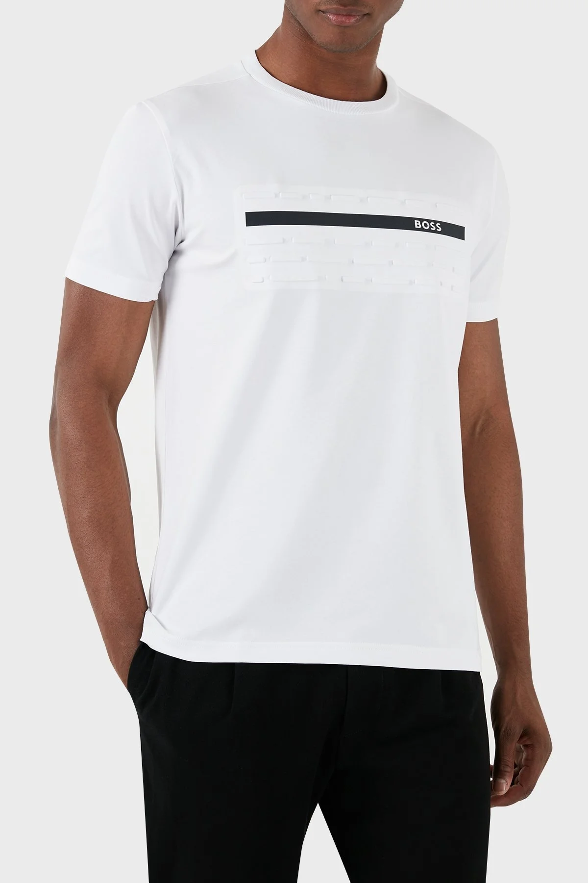 Boss Pamuklu Regular Fit Bisiklet Yaka Erkek T Shirt 50513010 100 BEYAZ - 3