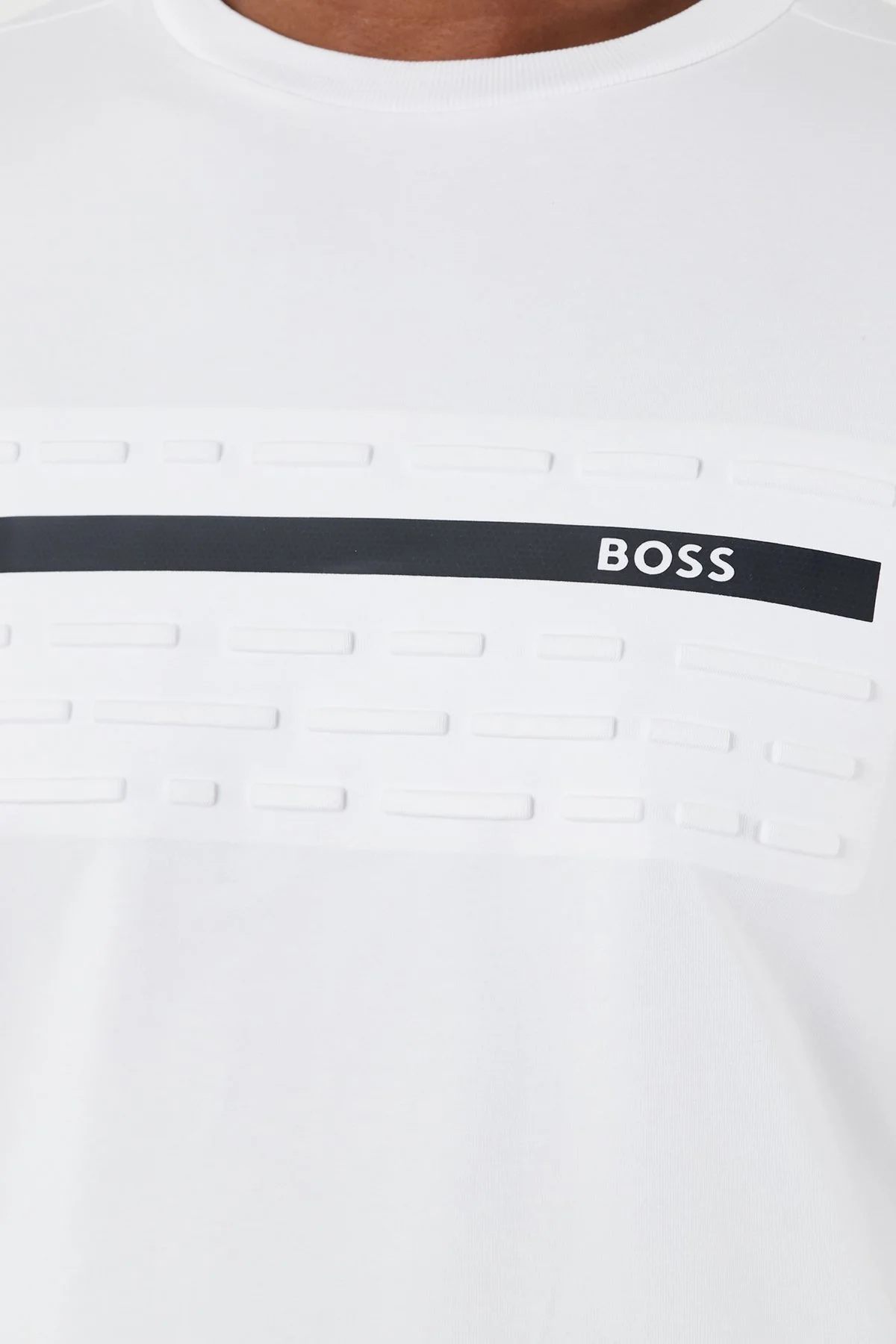 Boss Pamuklu Regular Fit Bisiklet Yaka Erkek T Shirt 50513010 100 BEYAZ - 6
