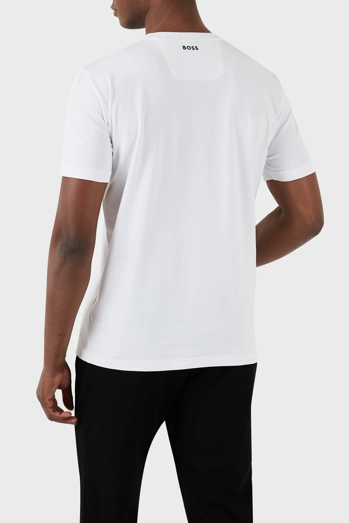Boss Pamuklu Regular Fit Bisiklet Yaka Erkek T Shirt 50513010 100 BEYAZ - 8