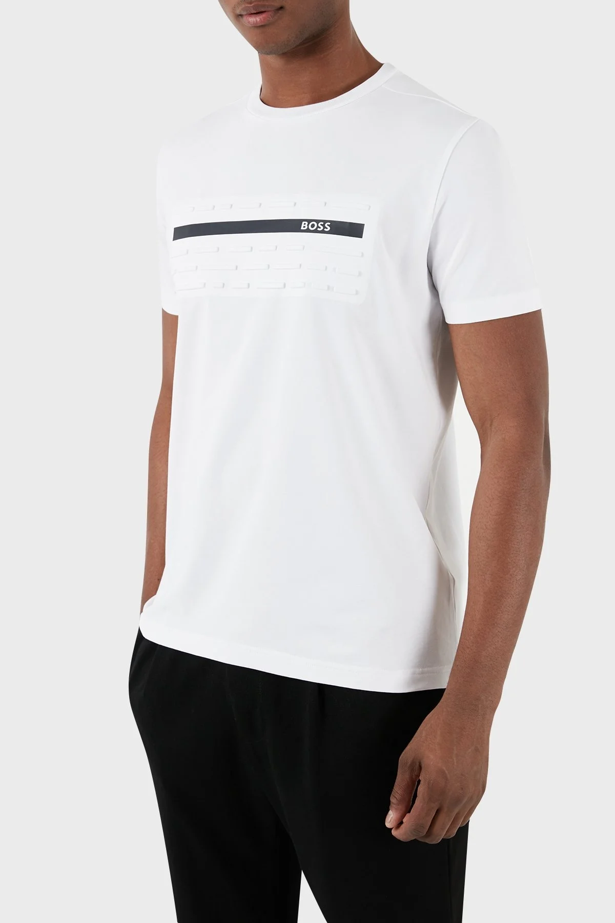Boss Pamuklu Regular Fit Bisiklet Yaka Erkek T Shirt 50513010 100 BEYAZ - 11