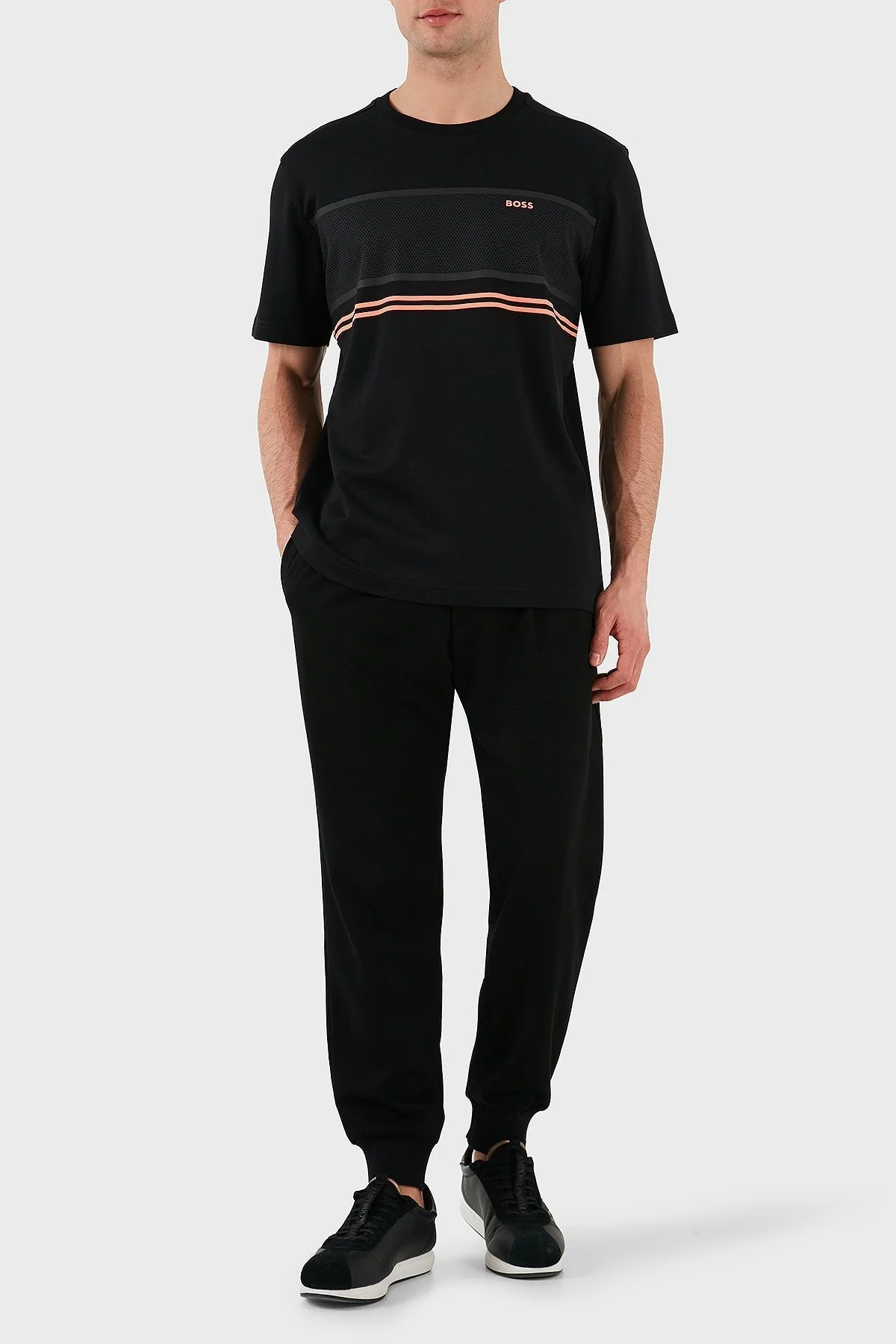 Boss Pamuklu Regular Fit Bisiklet Yaka Erkek T Shirt 50513021 001 SİYAH - 2