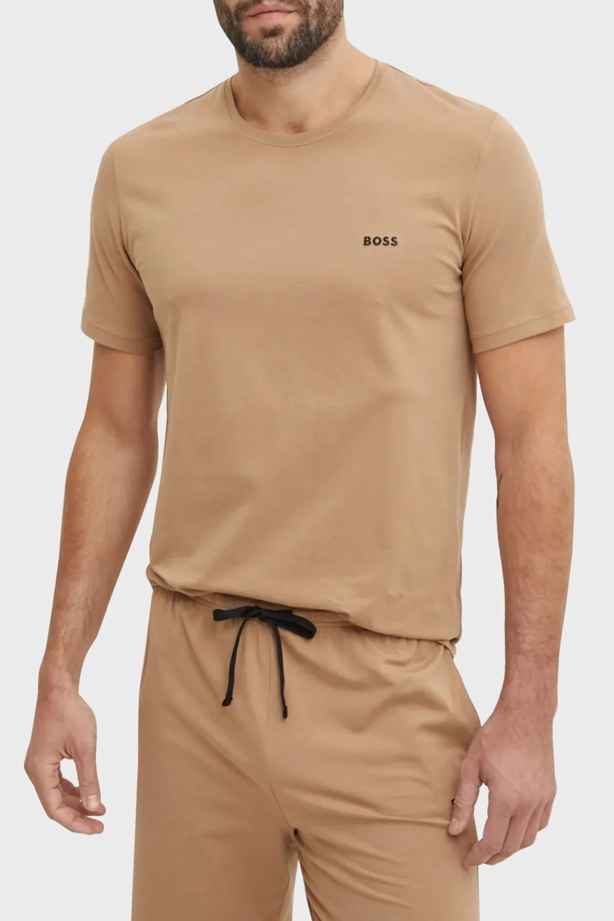 Boss Pamuklu Regular Fit Bisiklet Yaka Erkek T Shirt 50515312 260 BEJ - 6