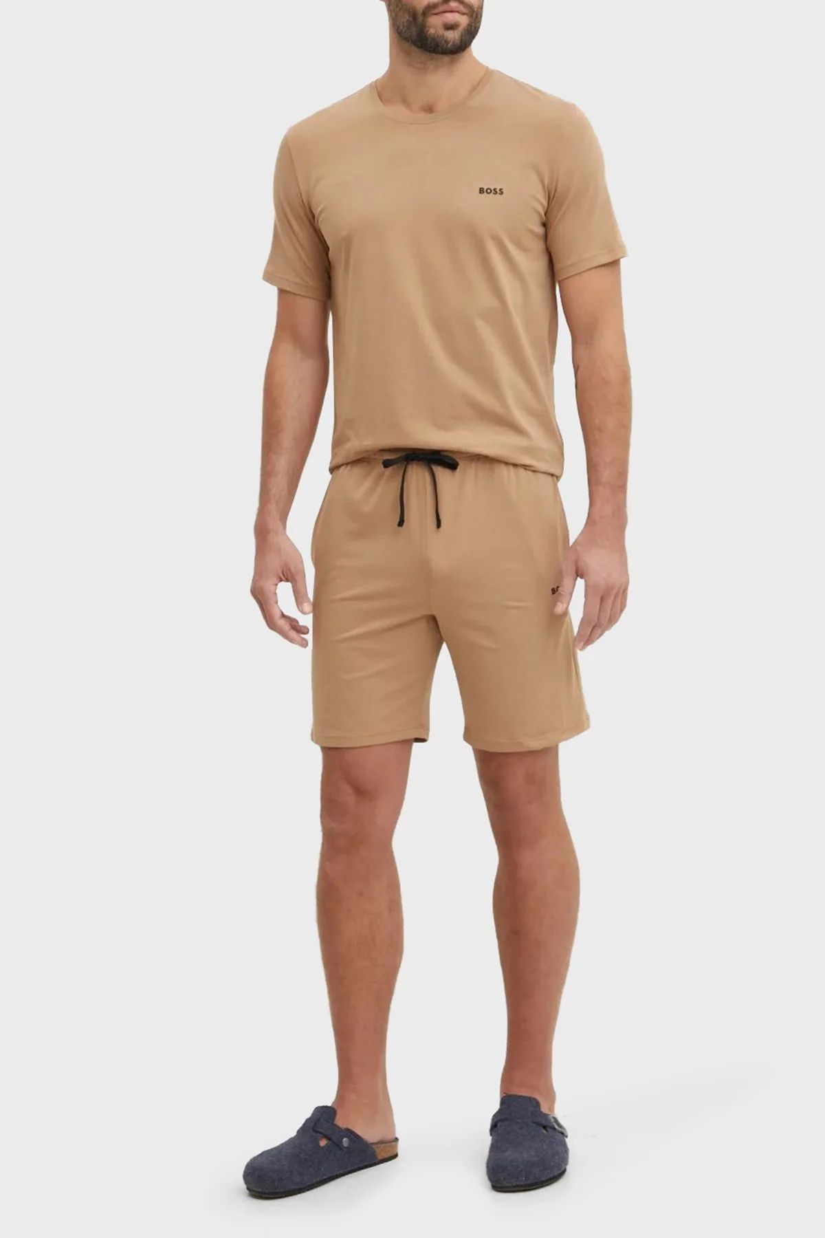 Boss Pamuklu Regular Fit Bisiklet Yaka Erkek T Shirt 50515312 260 BEJ - 7