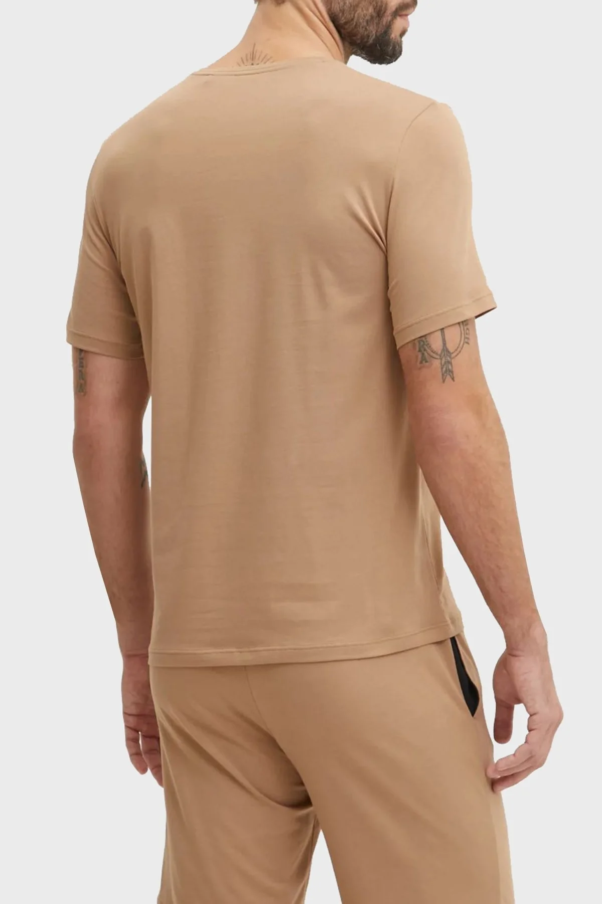 Boss Pamuklu Regular Fit Bisiklet Yaka Erkek T Shirt 50515312 260 BEJ - 8