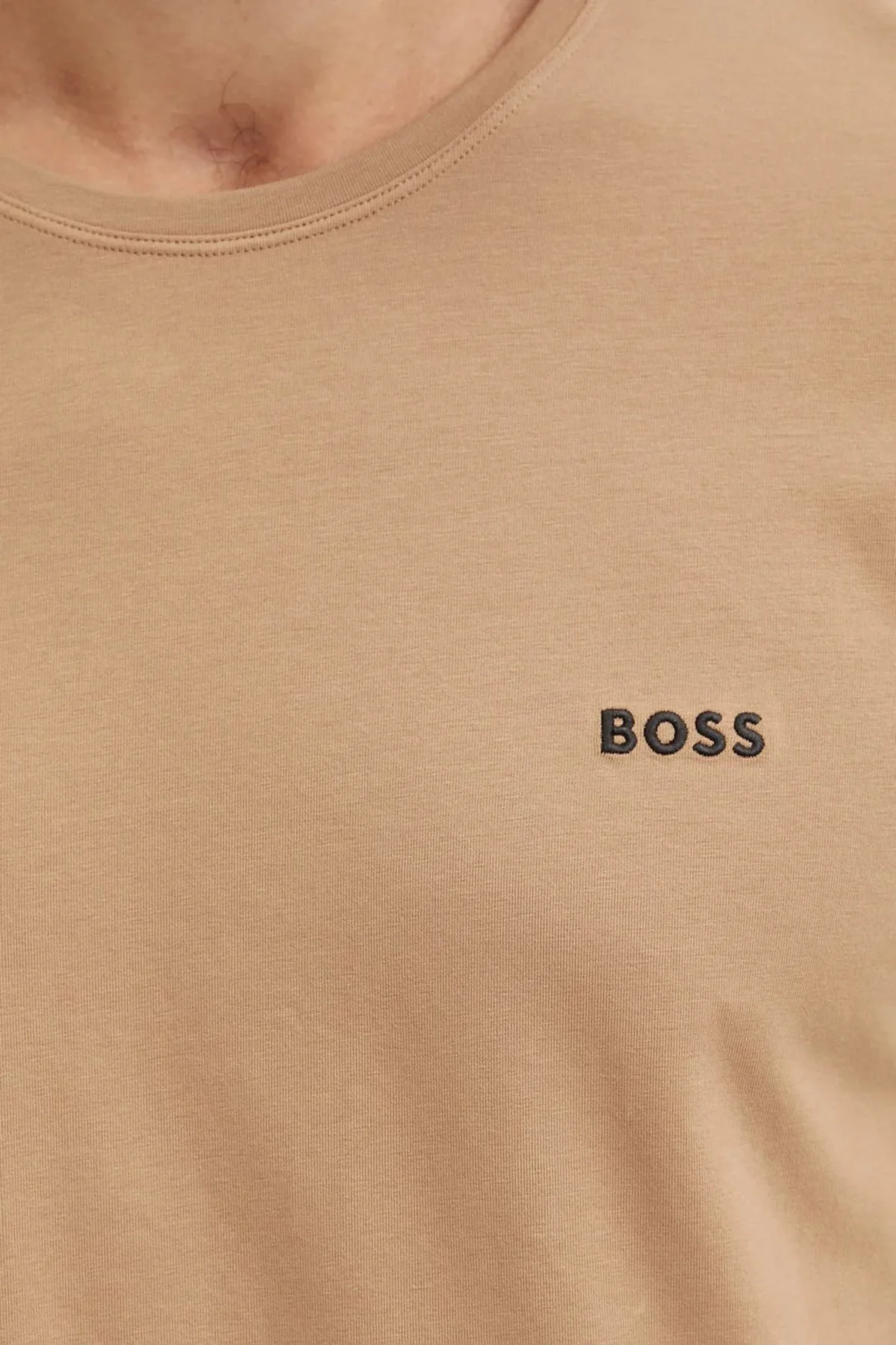 Boss Pamuklu Regular Fit Bisiklet Yaka Erkek T Shirt 50515312 260 BEJ - 10
