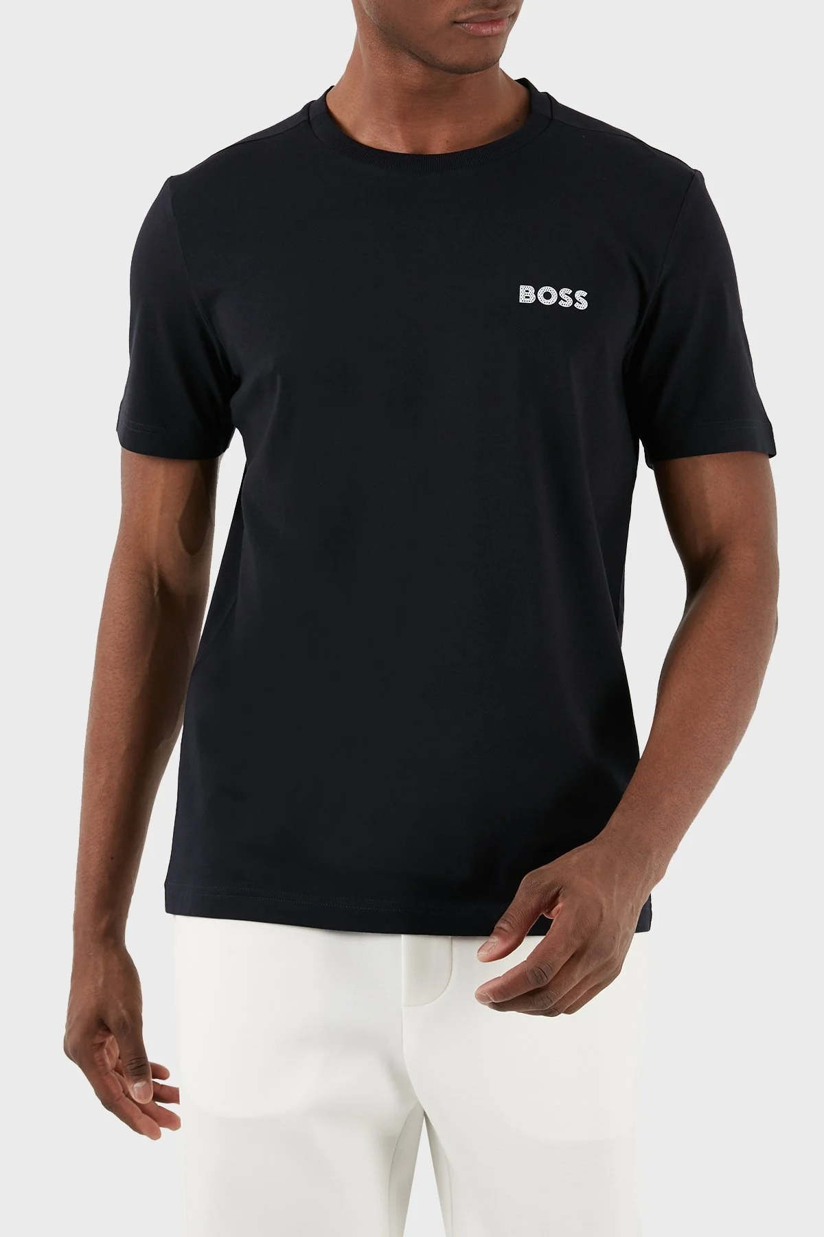 Boss Pamuklu Regular Fit Bisiklet Yaka Erkek T Shirt 50515620 402 LACİVERT - 1