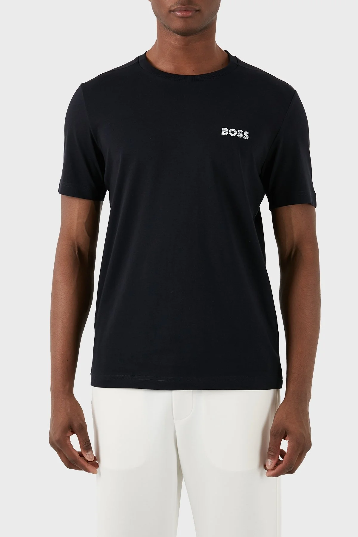 Boss Pamuklu Regular Fit Bisiklet Yaka Erkek T Shirt 50515620 402 LACİVERT - 5