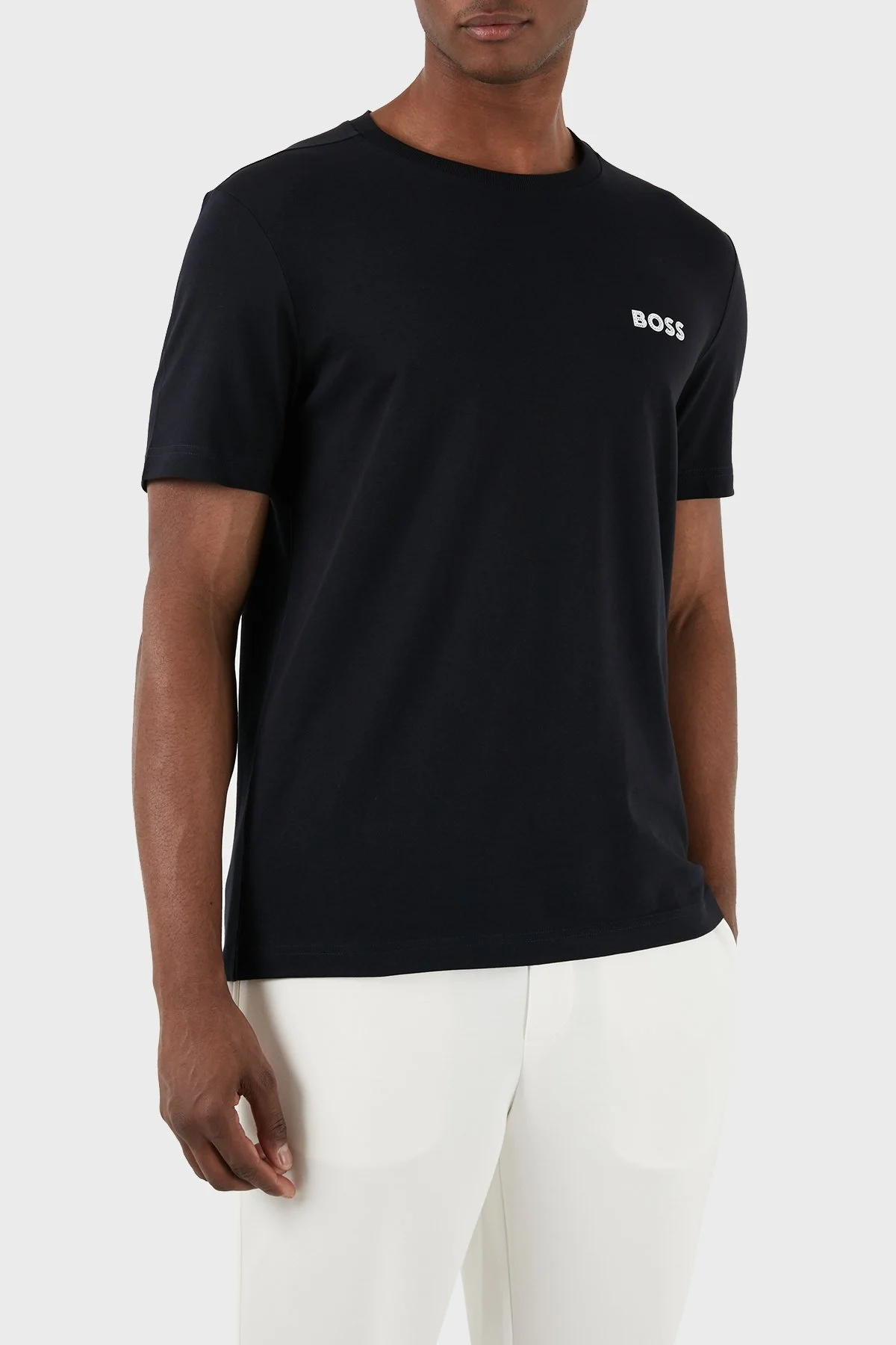 Boss Pamuklu Regular Fit Bisiklet Yaka Erkek T Shirt 50515620 402 LACİVERT - 6