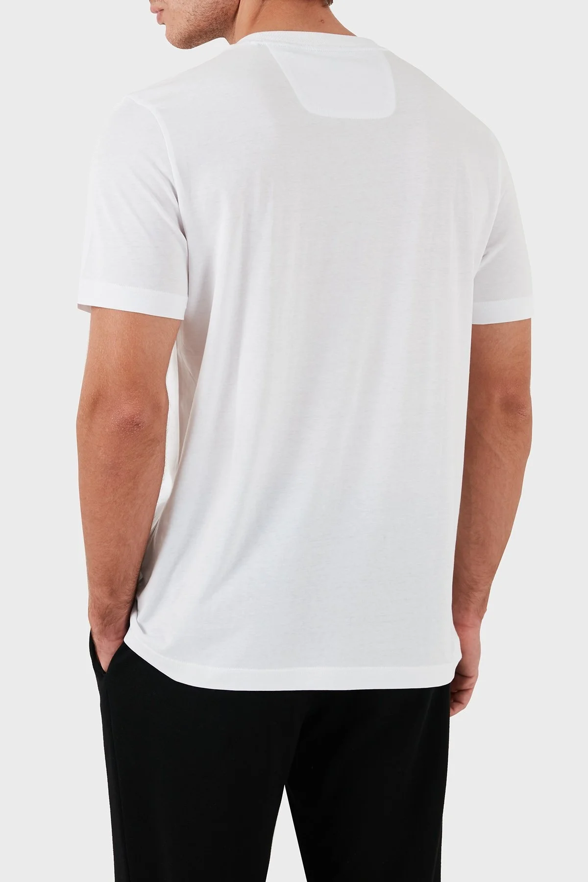 Boss Pamuklu Regular Fit Bisiklet Yaka Erkek T Shirt 50519358 100 BEYAZ - 9