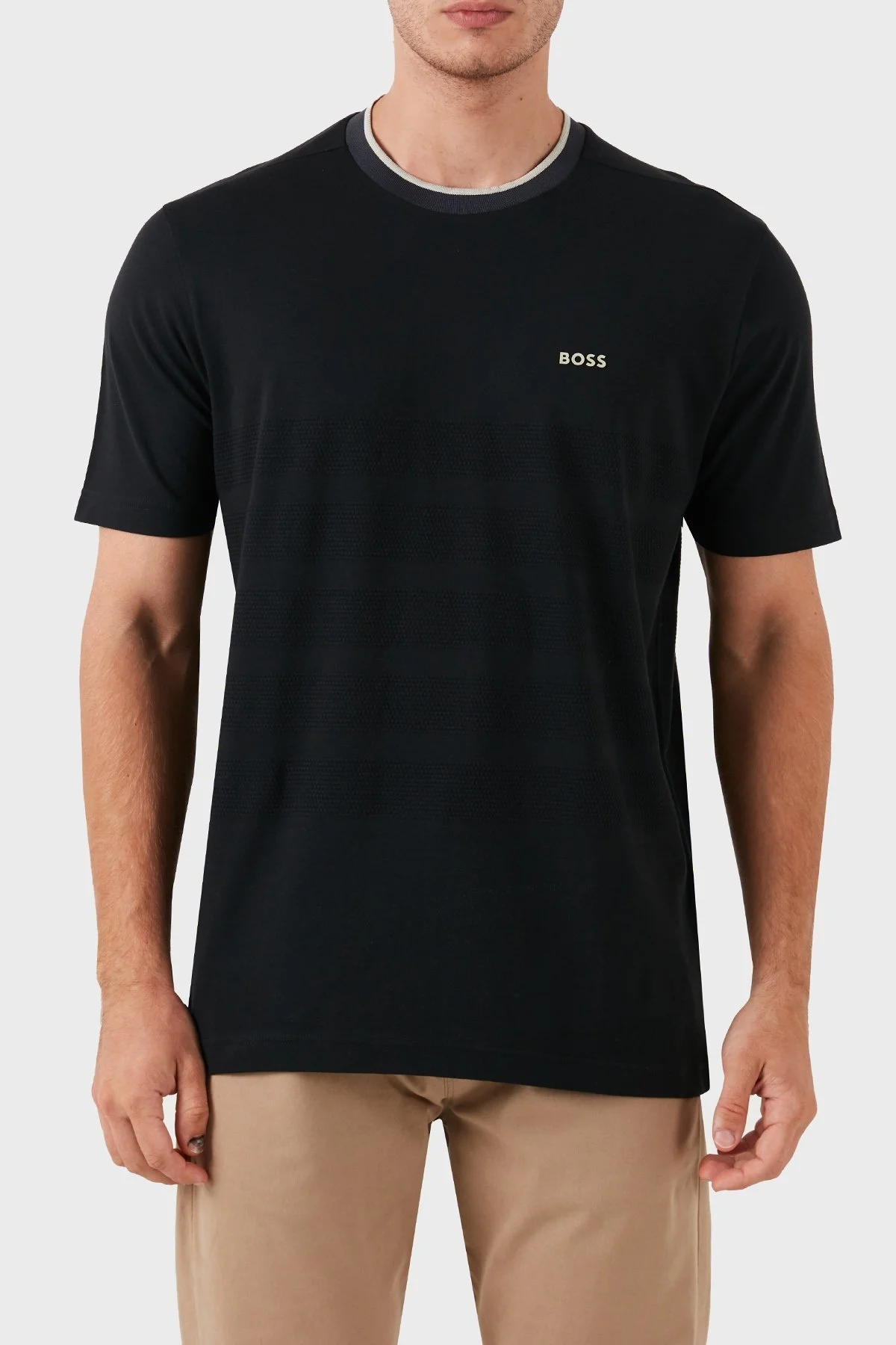 Boss Pamuklu Regular Fit Bisiklet Yaka Erkek T Shirt 50519366 001 SİYAH - 1