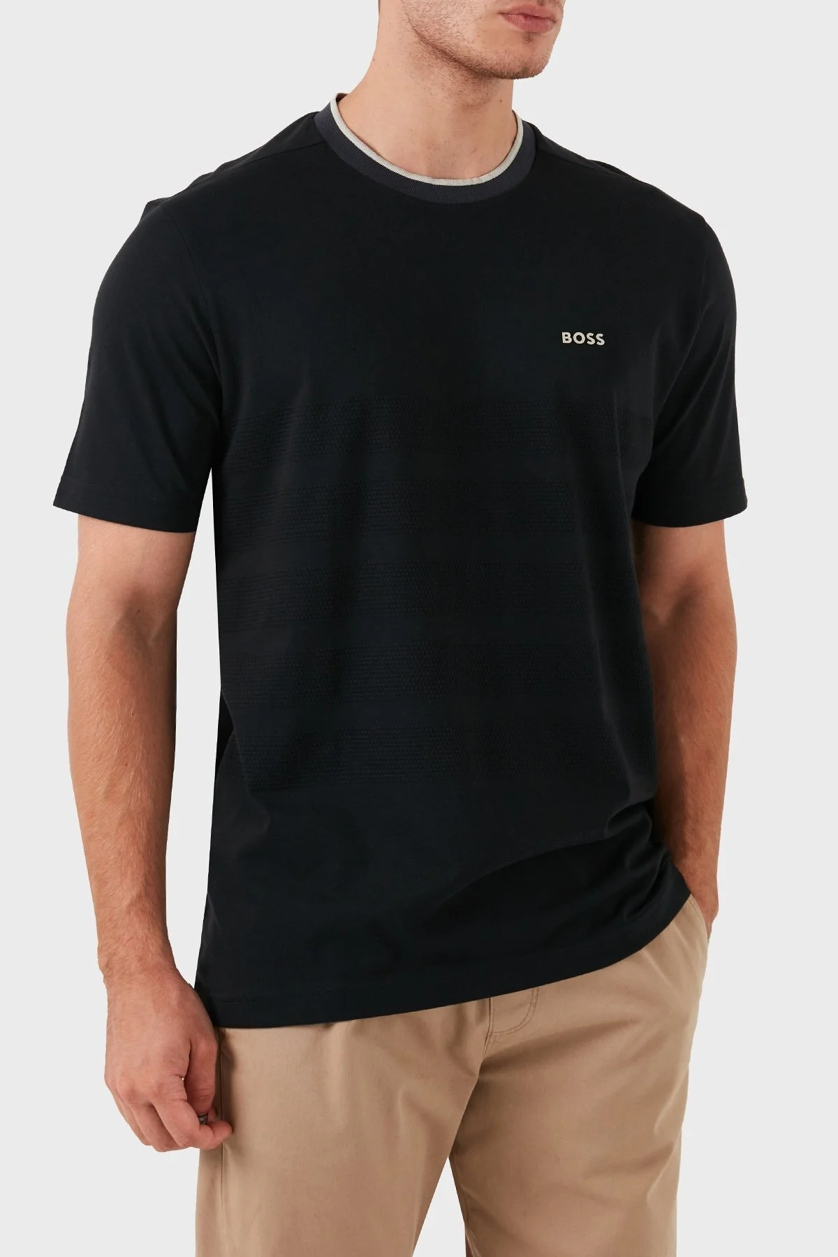 Boss Pamuklu Regular Fit Bisiklet Yaka Erkek T Shirt 50519366 001 SİYAH - 2