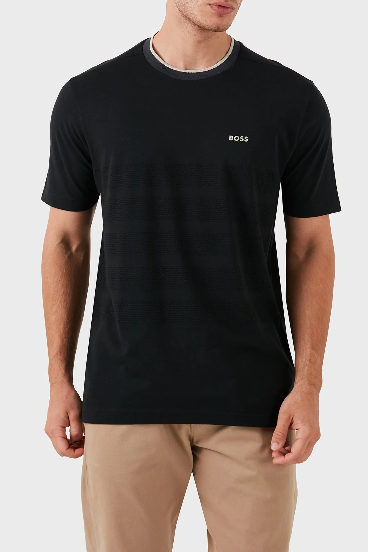 Boss Pamuklu Regular Fit Bisiklet Yaka Erkek T Shirt 50519366 001 SİYAH - 4