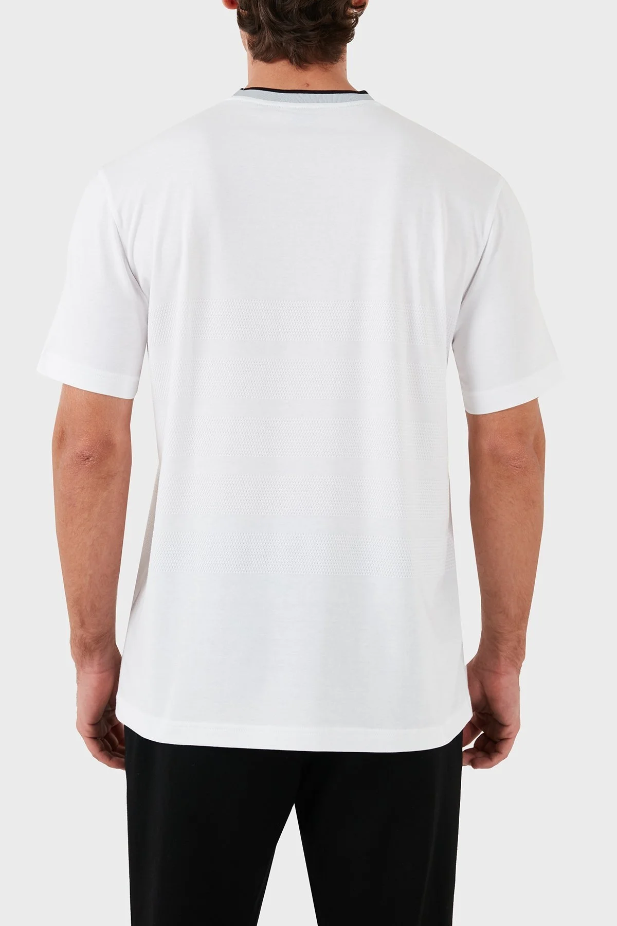 Boss Pamuklu Regular Fit Bisiklet Yaka Erkek T Shirt 50519366 100 BEYAZ - 8