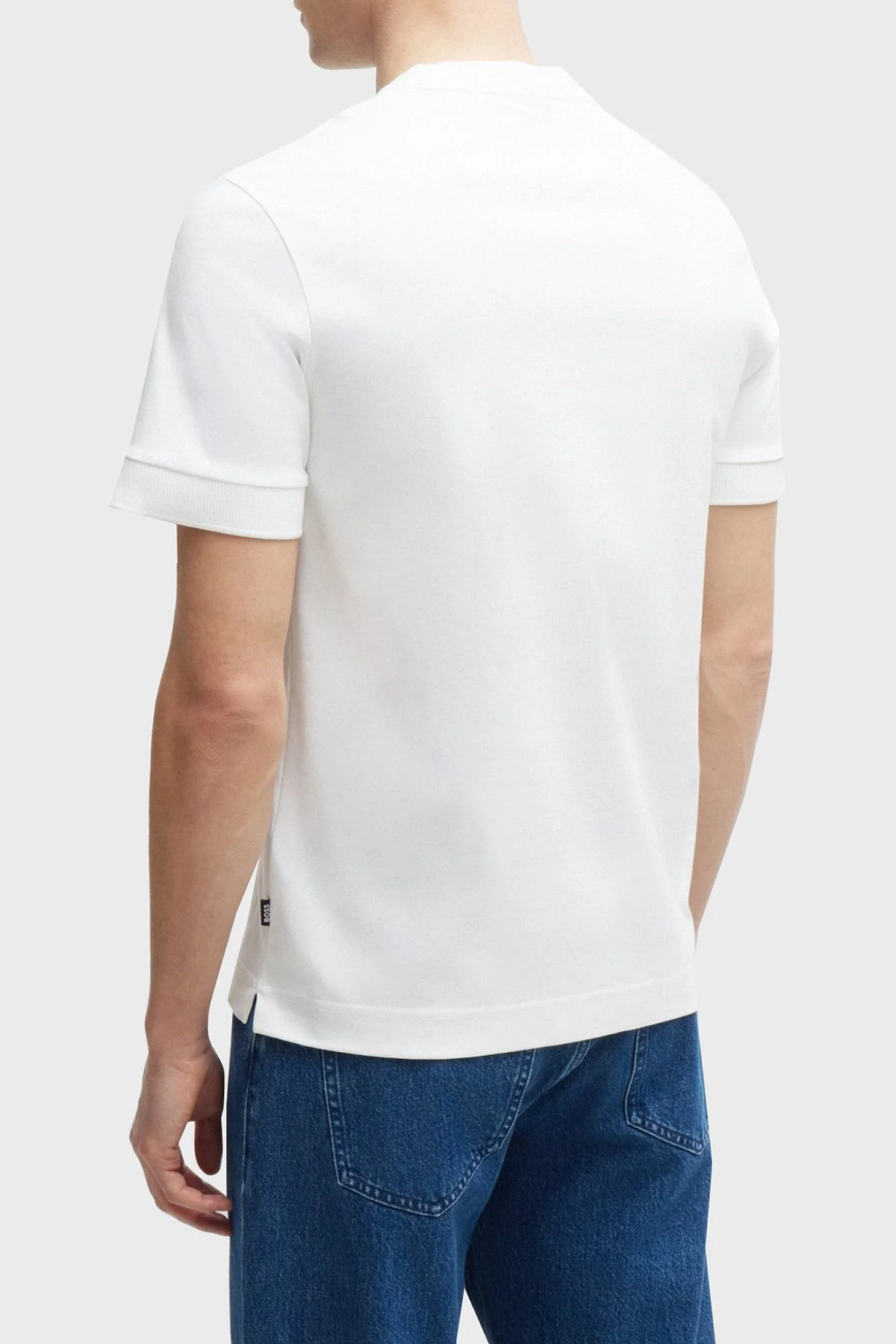 Boss Pamuklu Regular Fit Bisiklet Yaka Erkek T Shirt 50520298 100 BEYAZ - 3