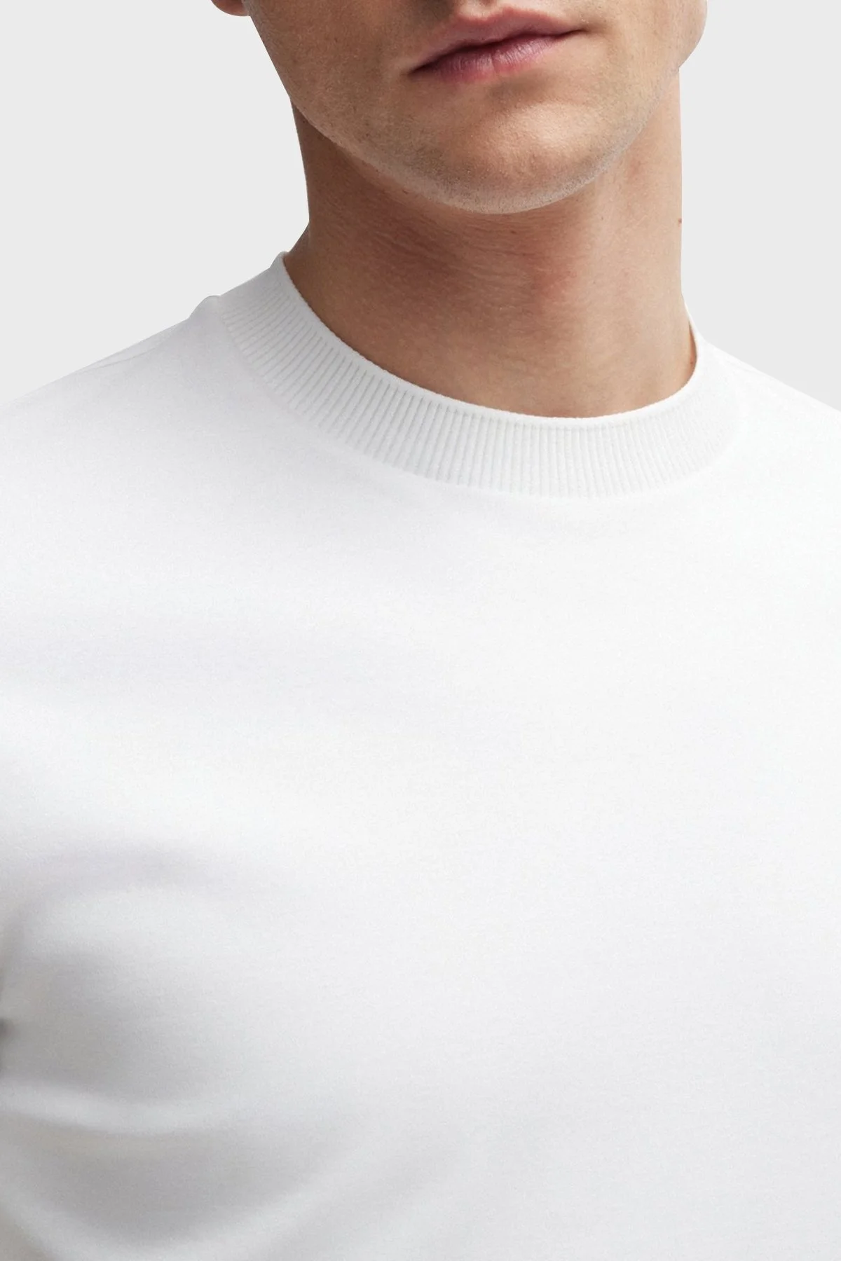 Boss Pamuklu Regular Fit Bisiklet Yaka Erkek T Shirt 50520298 100 BEYAZ - 4