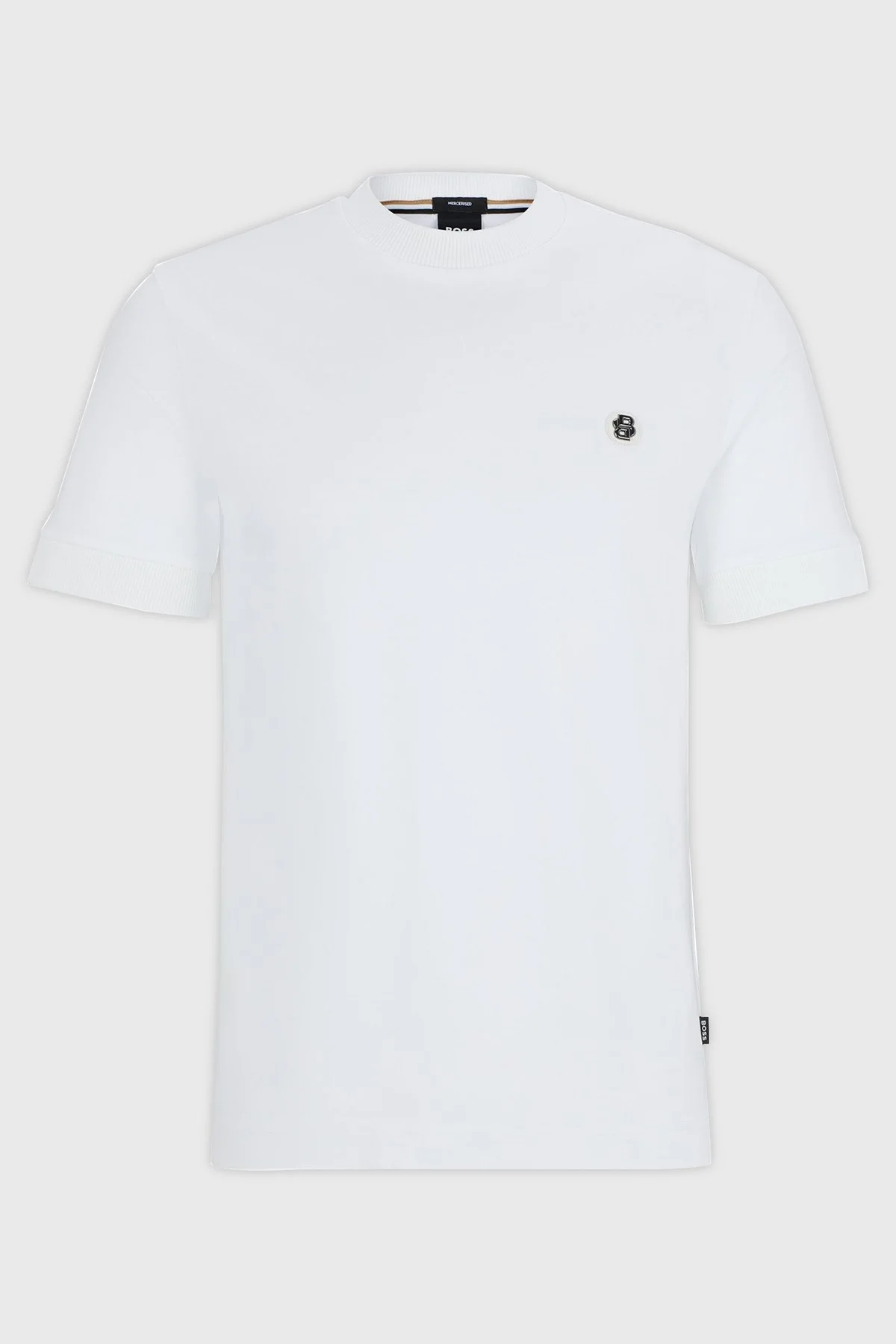 Boss Pamuklu Regular Fit Bisiklet Yaka Erkek T Shirt 50520298 100 BEYAZ - 5